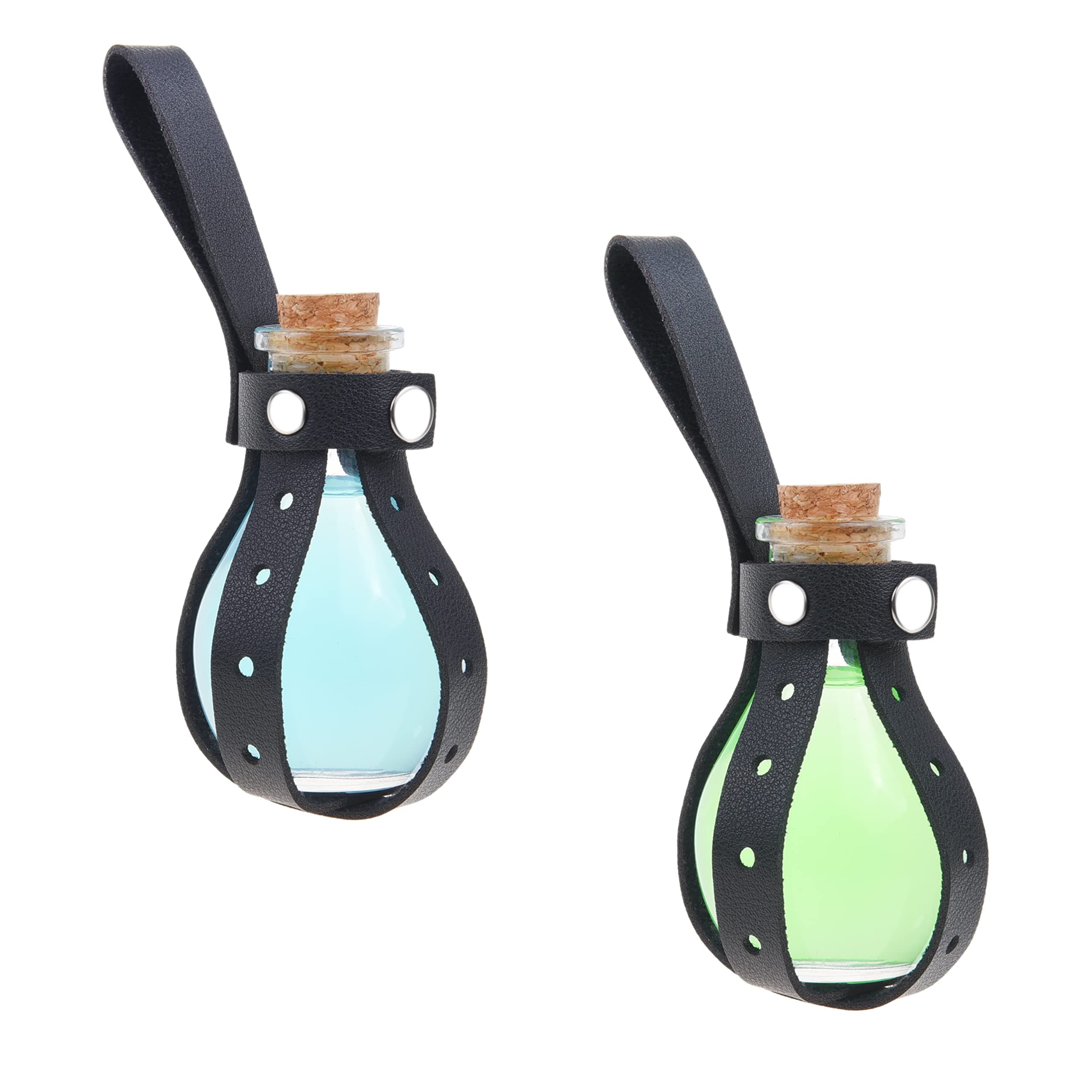 kugelfrmige Zaubertrank Klarglasflasche - Cosplay, Zauberer, Hexe Kostm Zubehr - mit einem Korken Stopper, Kunstleder rmel Halter, Grtelschlaufe