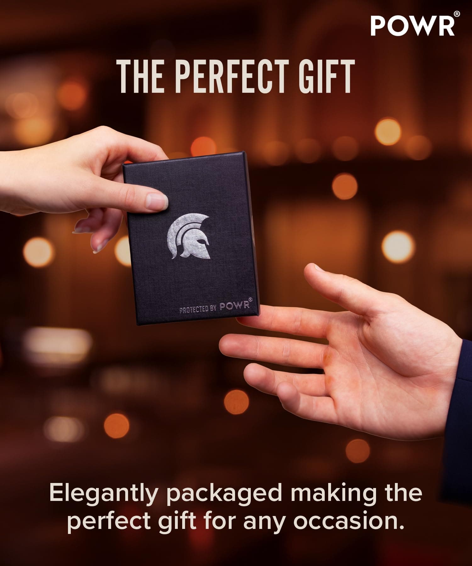 POWR RFID Blocking Card Holder Sliding, Stylish Slim Wallet, Minimalist Contactless Credit Cards Protector, Pop Up Metal Slim Card Holder