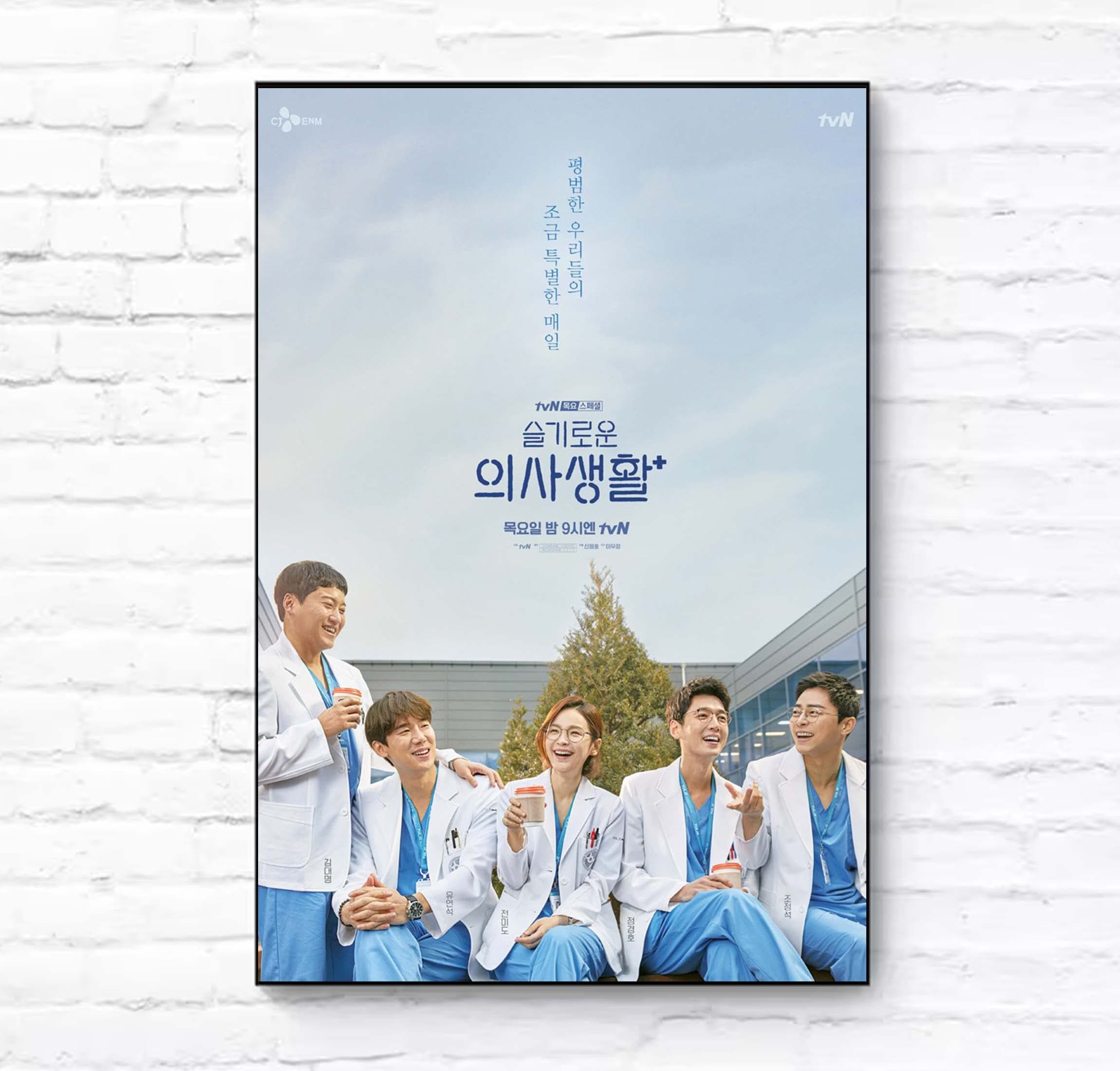 Hospital Playlist, Jo Jung-suk, Yoo Yeon-seok, Jung Kyung-ho, Kim Dae-myung, and Jeon Mi-do V1 Poster (24x36)