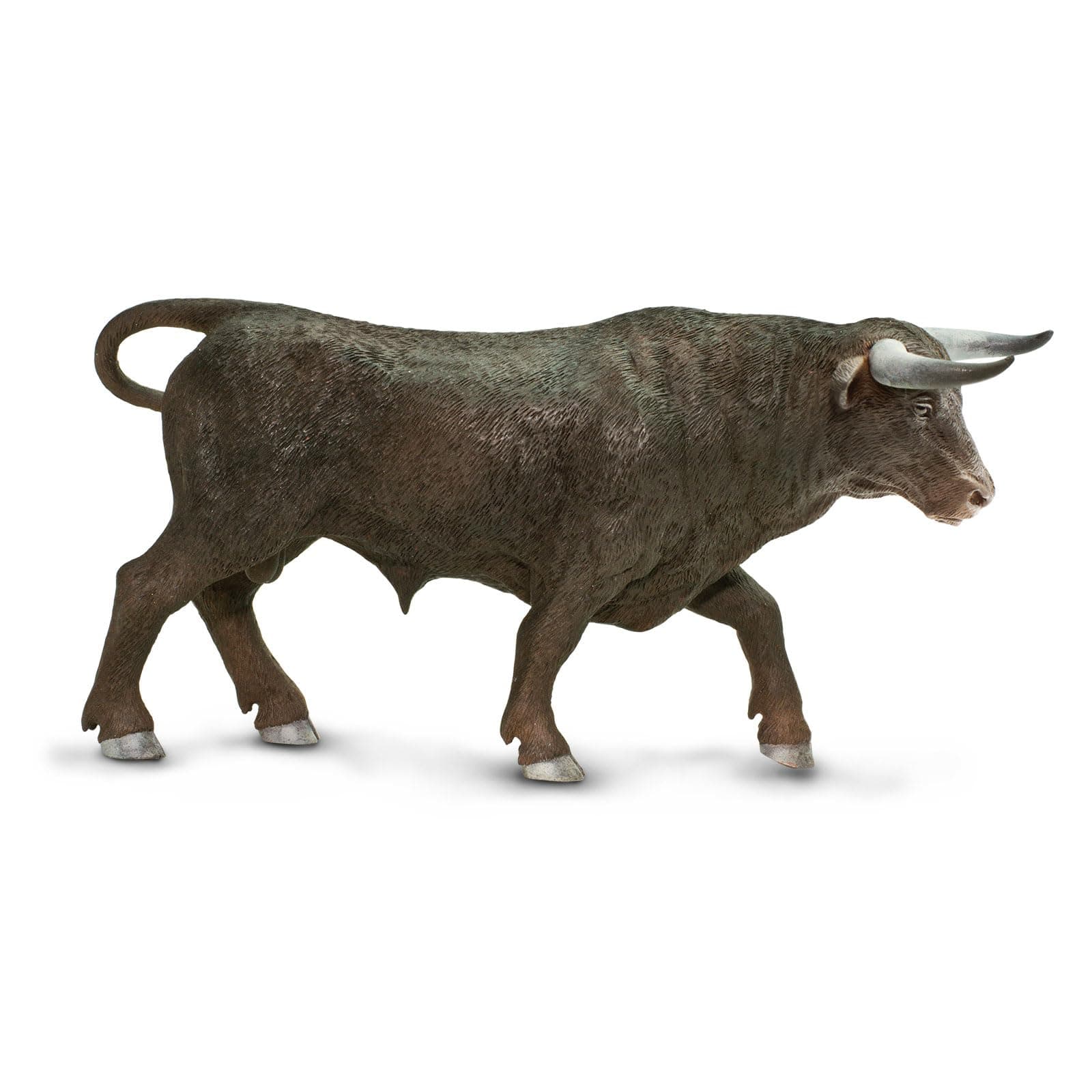 Safari Ltd. Black Bull Figurine - Detailed 6" Plastic Model Figure - Fun Educational Play Toy for Boys, Girls & Kids Ages 3+