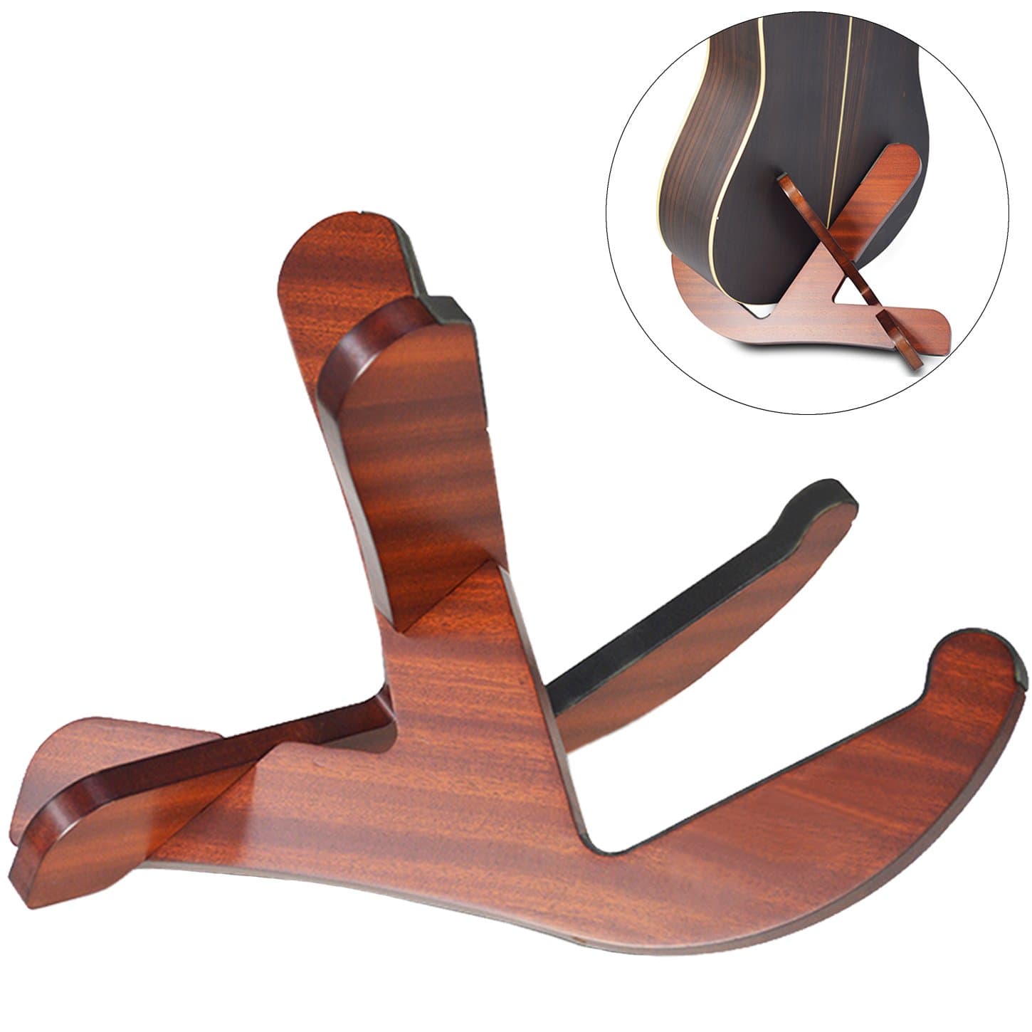 Guitar Stand - Wood Folding Stand Portable Stand. (Wood Guitar Stand)