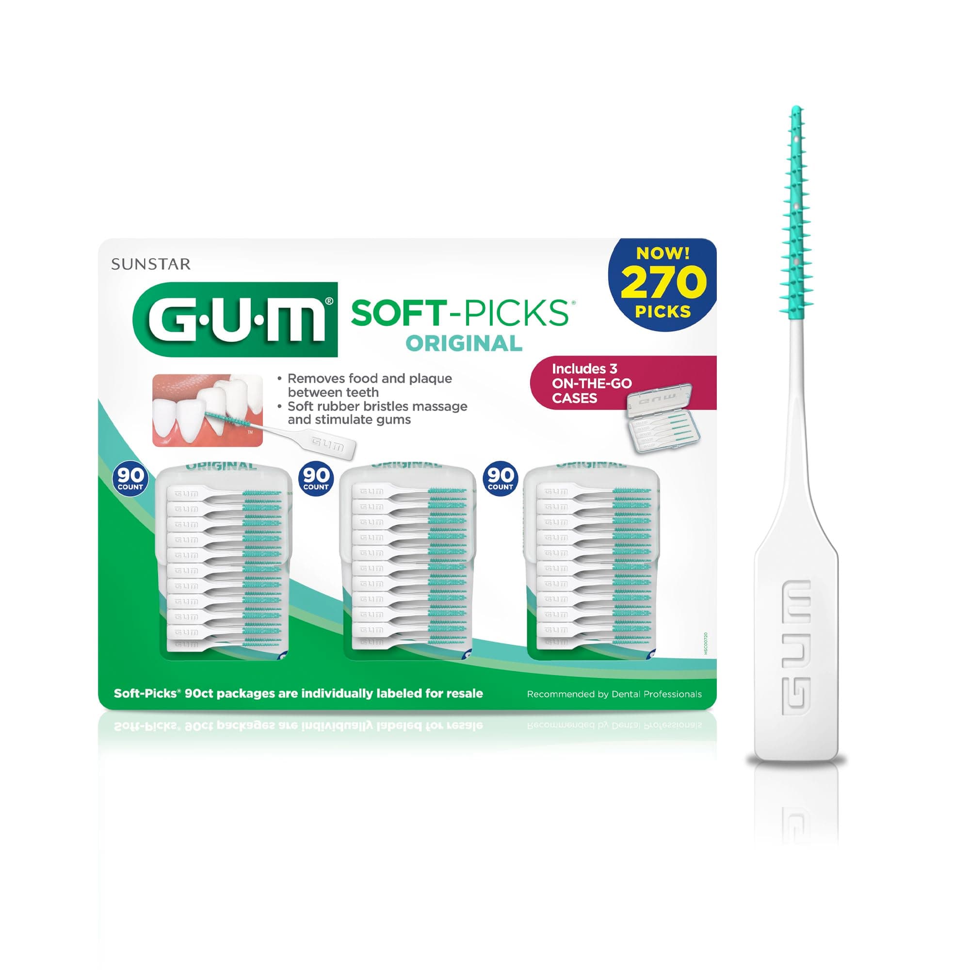GUM - 6325A Soft-Picks Original Dental Picks, 270 Count