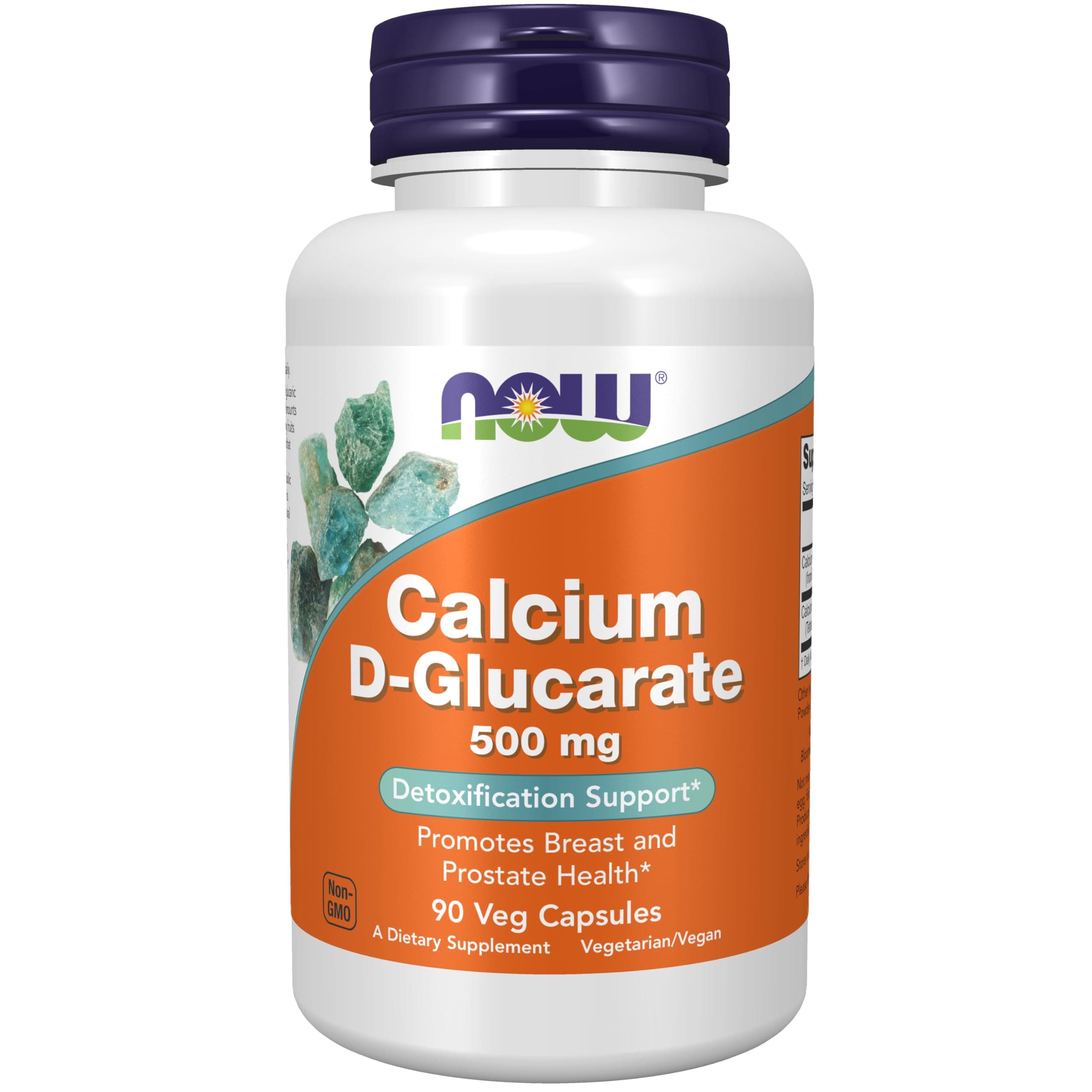 NOW Foods Supplements, Calcium D-Glucarate 500 mg, Detoxification Support*, 90 Veg Capsules