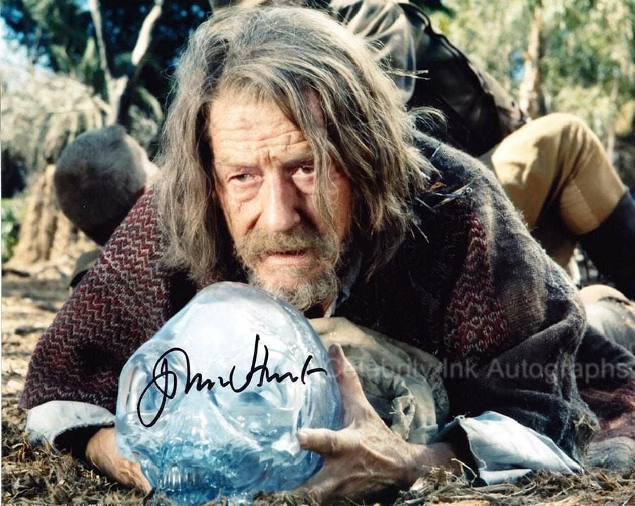 JOHN HURT as Professor Oxley - Indiana Jones And The Kingdom Of The Crystal 8"x10" GENUINE AUTOGRAPH