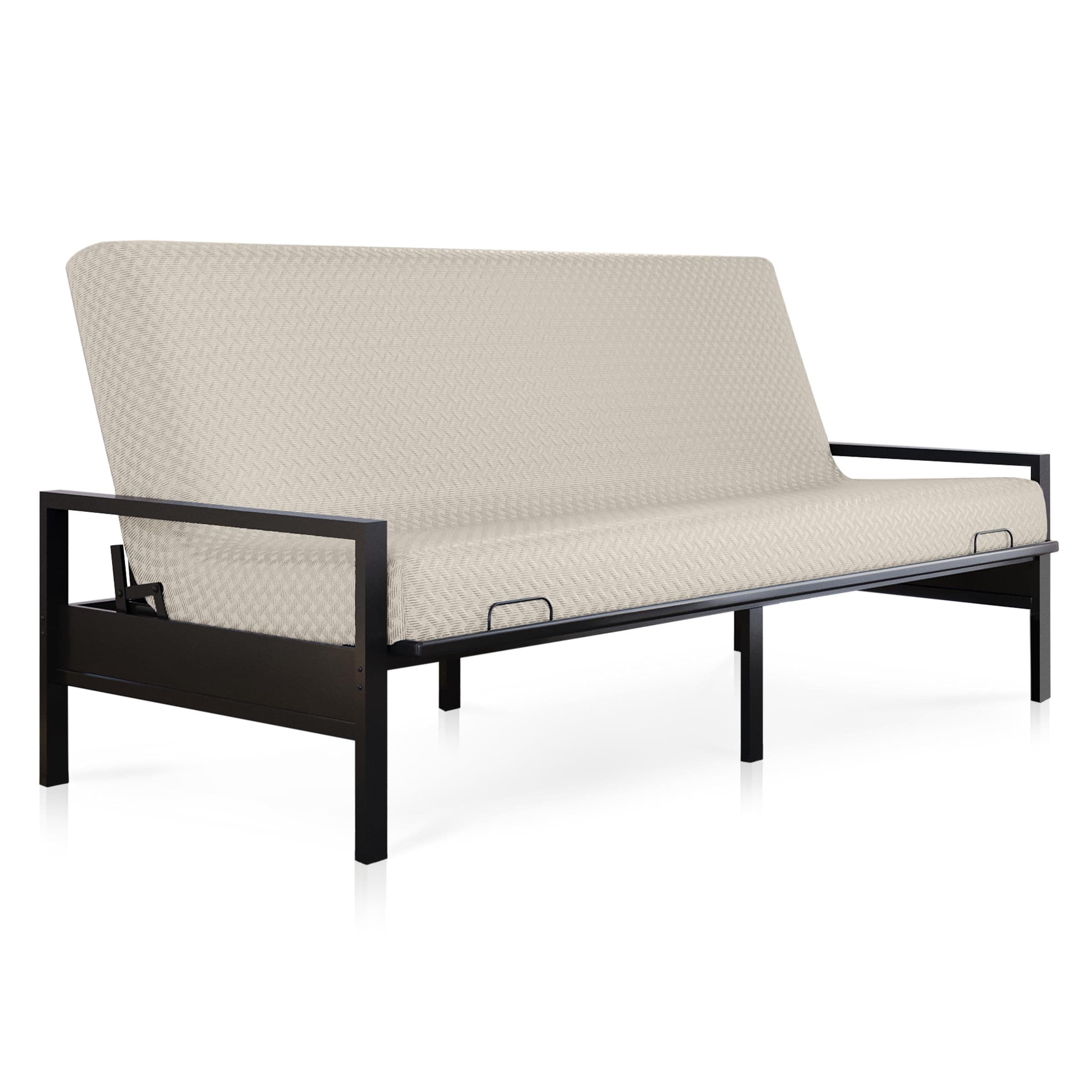 Milliard Full Size Futon Mattress, Ivory, 71 x 52 x 6 Inch, Memory Foam Futon Mattress Full Size, CertiPUR-US, Comfy Sofa Bed, Couch, Removable Washable Hypoallergenic Cover, Frame Not Included