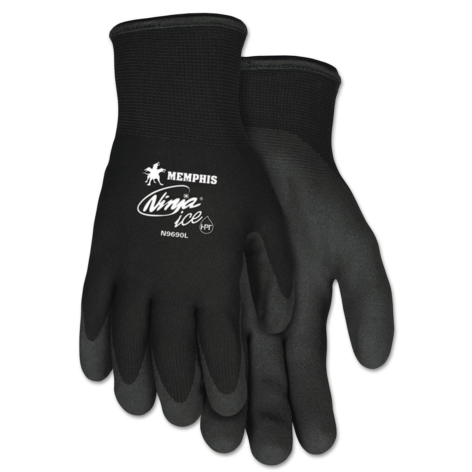 MCR Safety Ninja Ice Gloves, Black, Large
