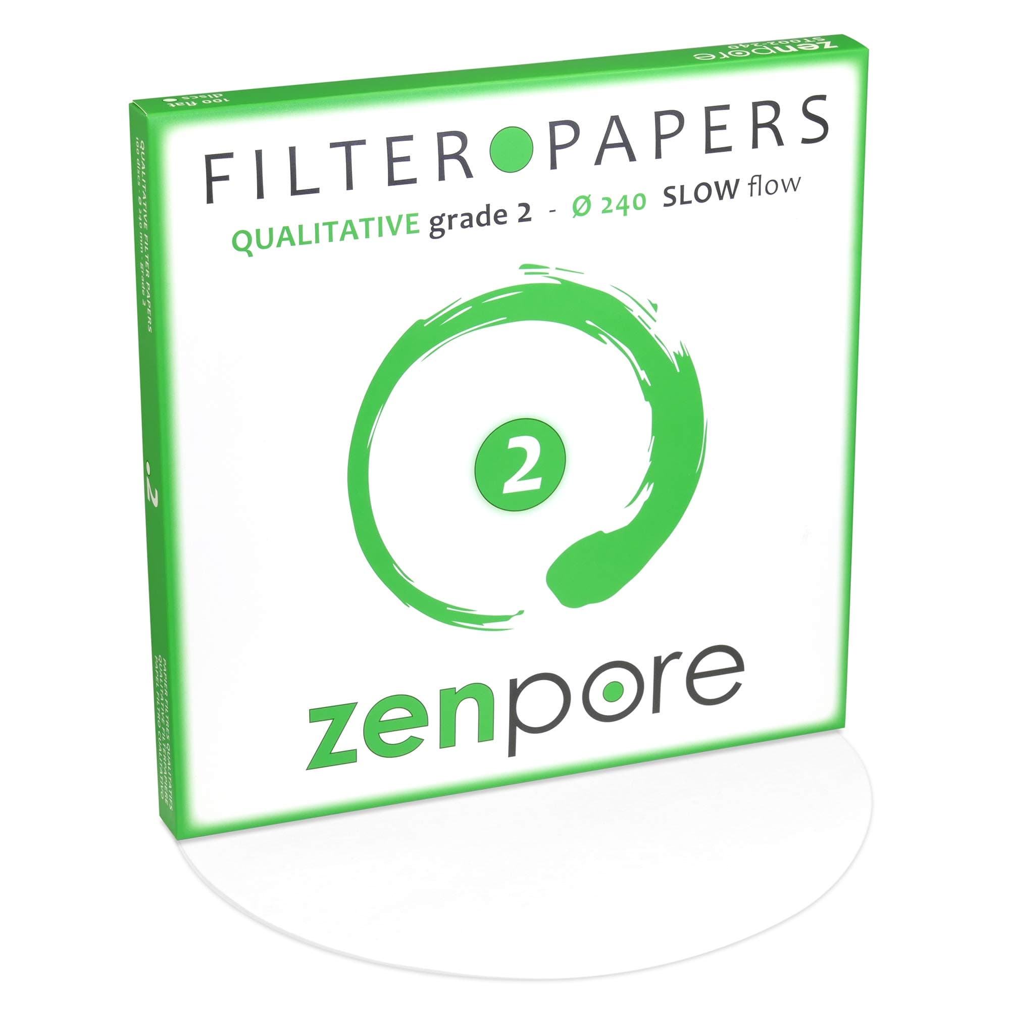 Filter Paper 24cm Lab Qualitative Filter Paper for Chemistry, Standard Qualitative Grade 2-Slow Flow 240mm(100 Discs)