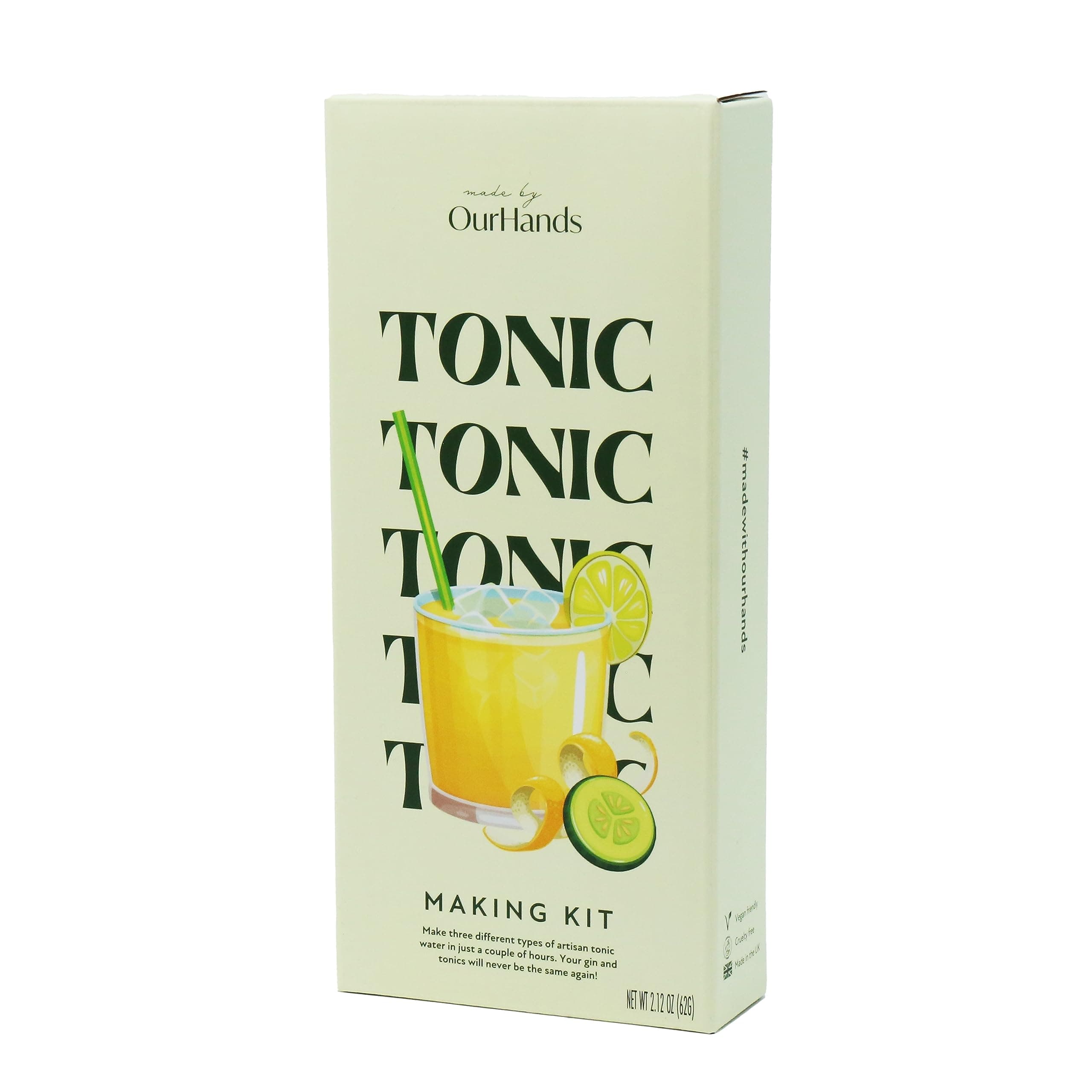 Tonic Water Making Kit by OurHands – Create Indian, Pink, and Spiced Tonic Syrup – Perfect for Cocktail Lovers – Make Your Own Natural Tonic at Home
