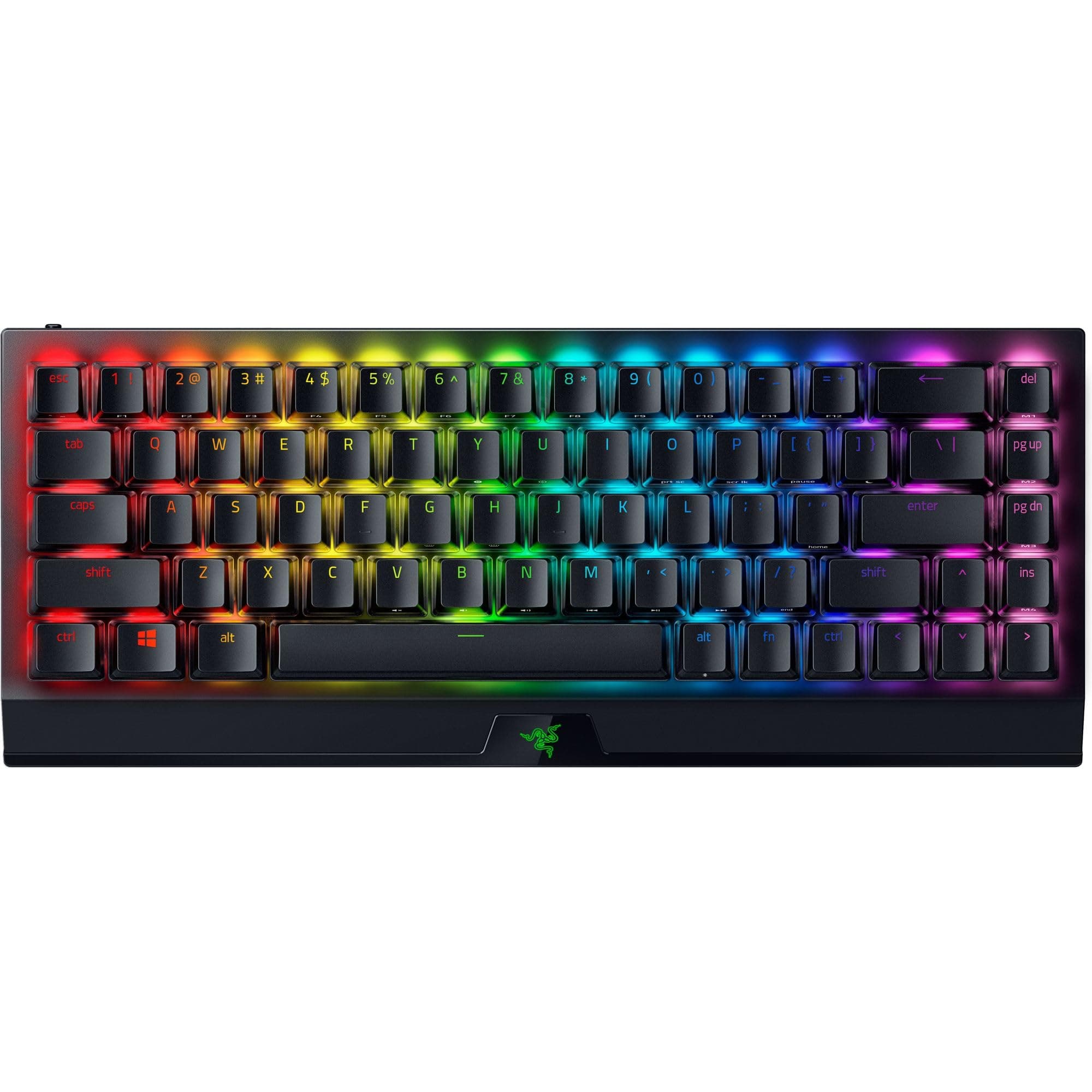 BlackWidow V3 Mini HyperSpeed 65% Wireless Mechanical Gaming Keyboard: Yellow Mechanical Switches Linear & Silent - Phantom Pudding Keycaps - Chroma RGB - Up to 200 Hr Battery - Snap Tap