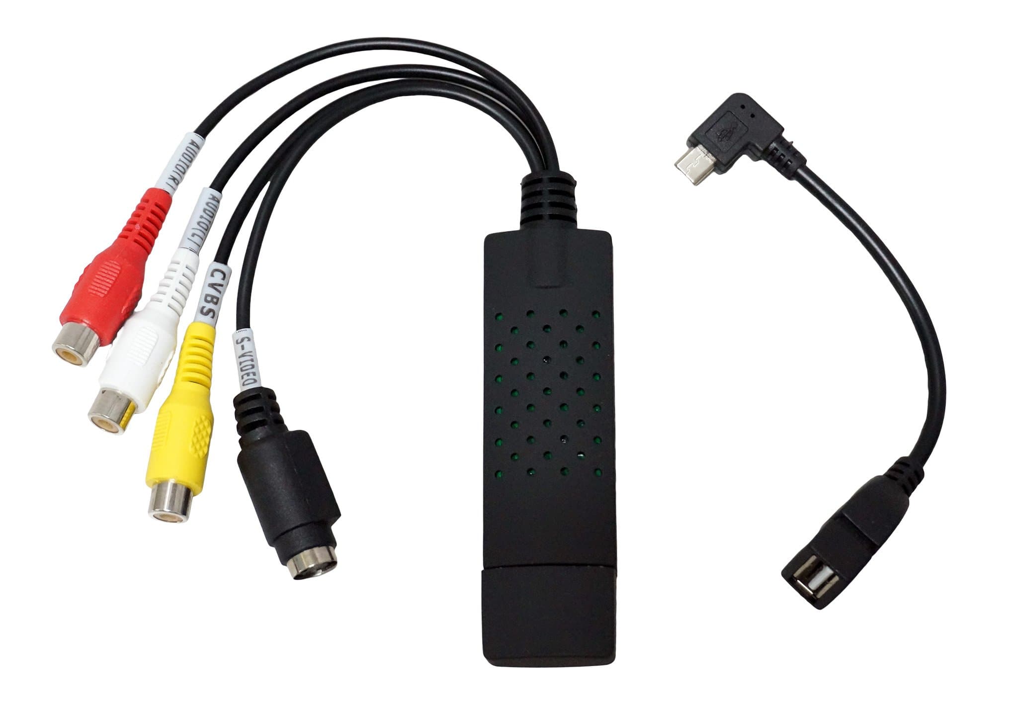 Raytis Video Adapter (UTV007 chipset) + 90 Degree Right Angle Micro USB OTG Cable - Accessory Enforcer DX1 Dash Cam