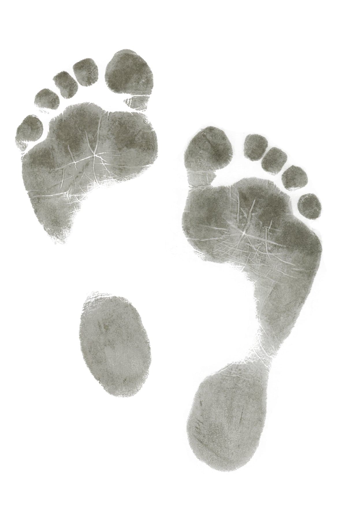 Baby Safe Inkless Footprint Kit | Black | 0-3 Months | max 8 Prints on Any Paper | Magic Footprint Standard (Paper Color: White)