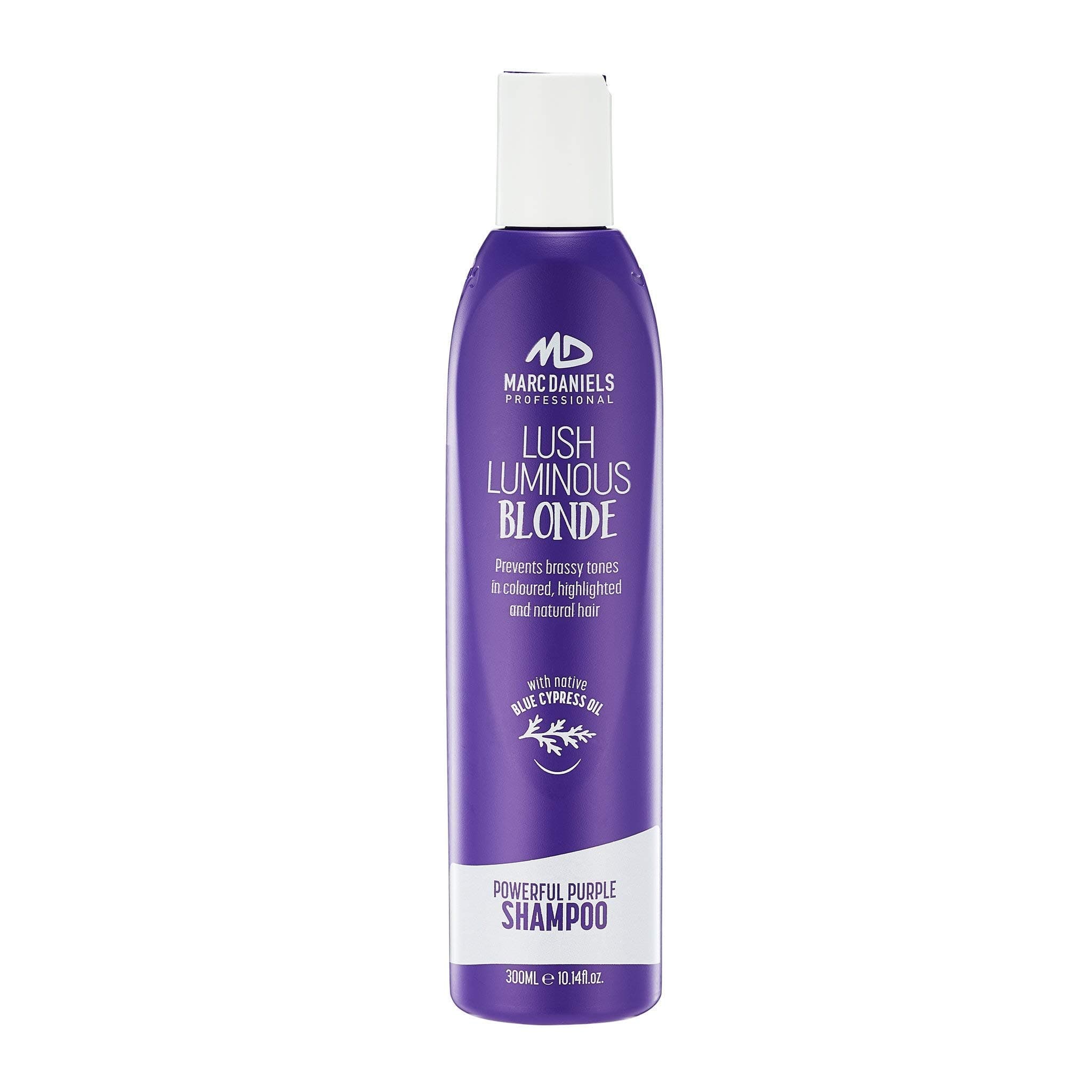 Powerful Purple Toning Shampoo, Sulfate Free Tones, Prevents, Balances Brassiness in Blonde, Color Treated, Silver, Grey Hair - Paraben Free, Vegan Friendly by MARC DANIELS Professional