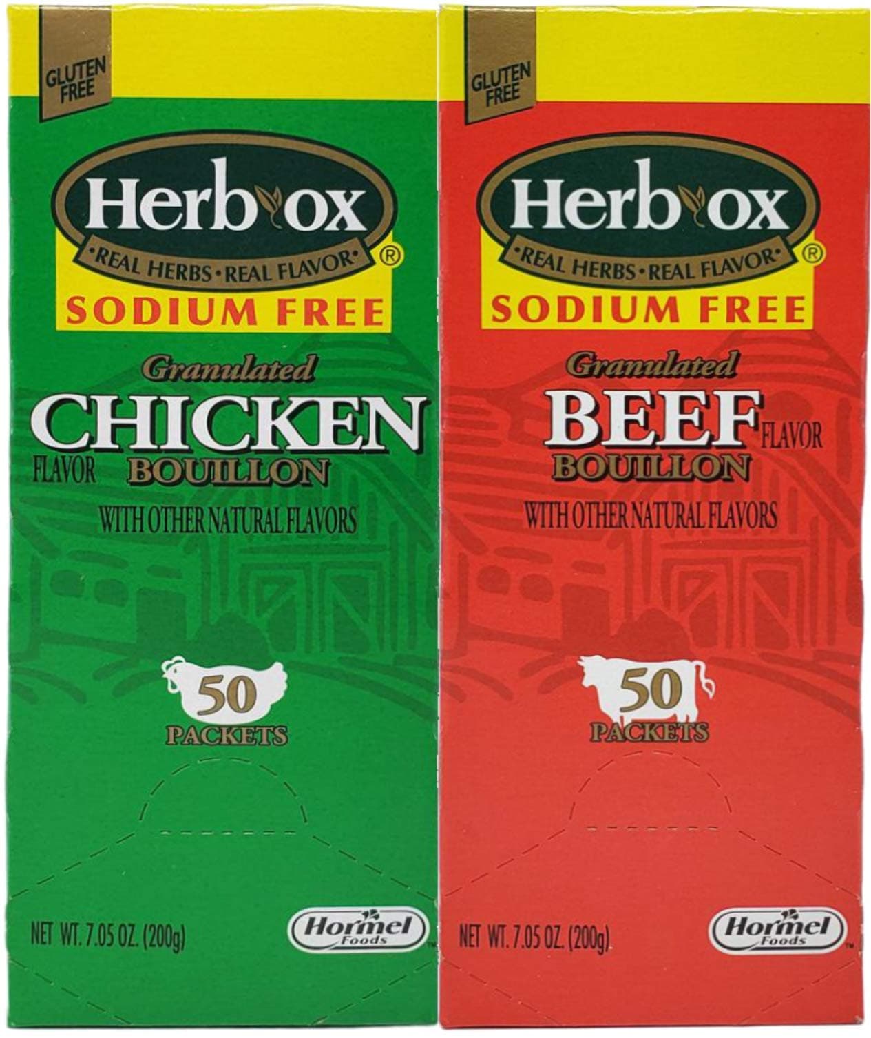 Herb-ox Herb-Ox Sodium-Free Broth Pack, Beef & Chicken, 100 Packs Total