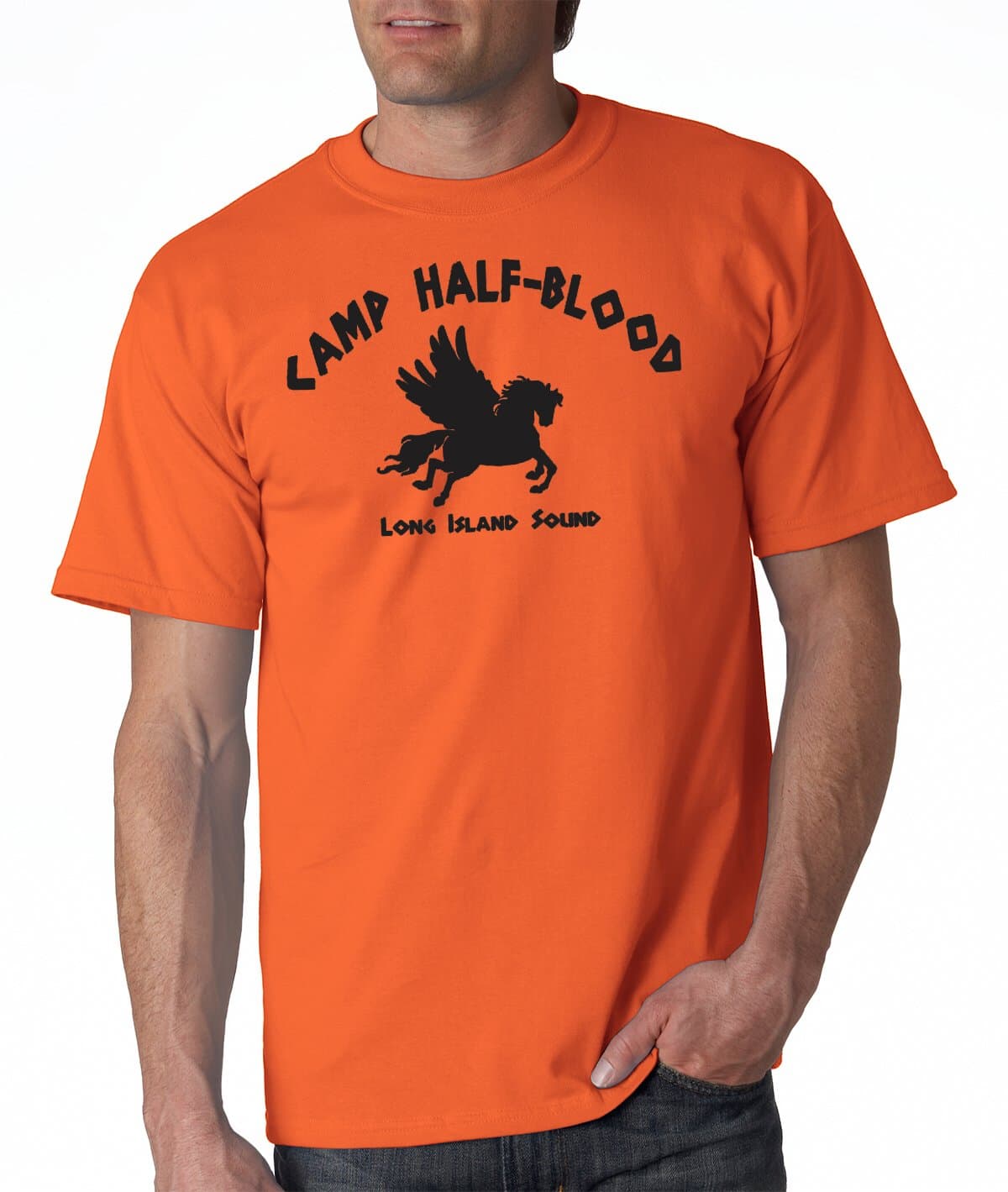 Camp Half Blood T Shirt for Men - Unisex - Choose Color (Large, Orange)