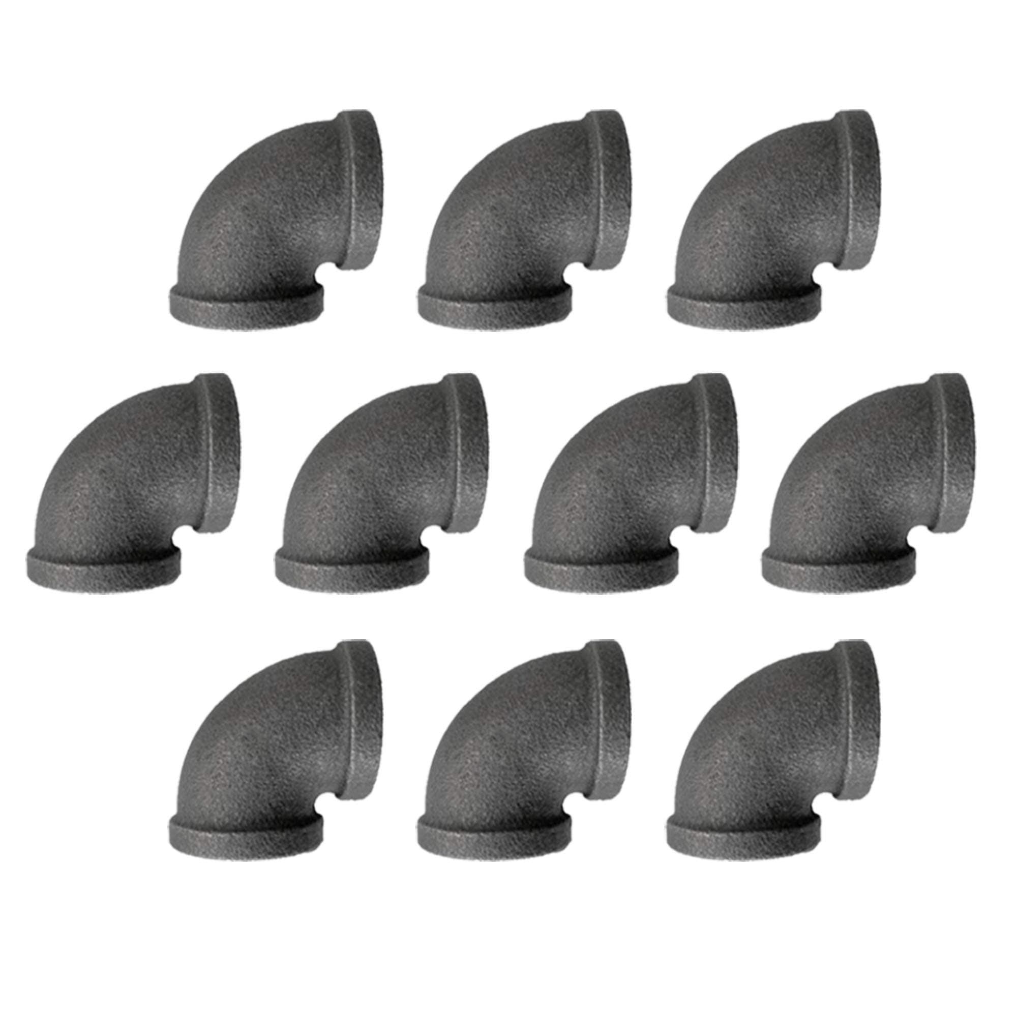 Brooklyn Pipe Elbows 1/2 Inch Decorative Threaded Pipe Fitting for Furniture and Shelf Projects