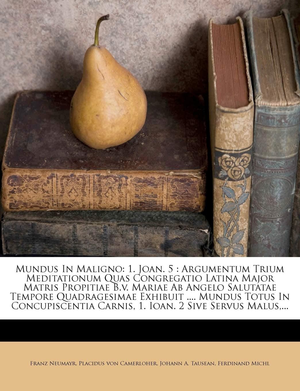 Mundus In Maligno: 1. Joan. 5 : Argumentum Trium Meditationum Quas Congregatio Latina Major Matris Propitiae B.v. Mariae Ab Angelo Salutatae Tempore ... Carnis, 1. Ioan. 2 Sive Servus Malus,...
