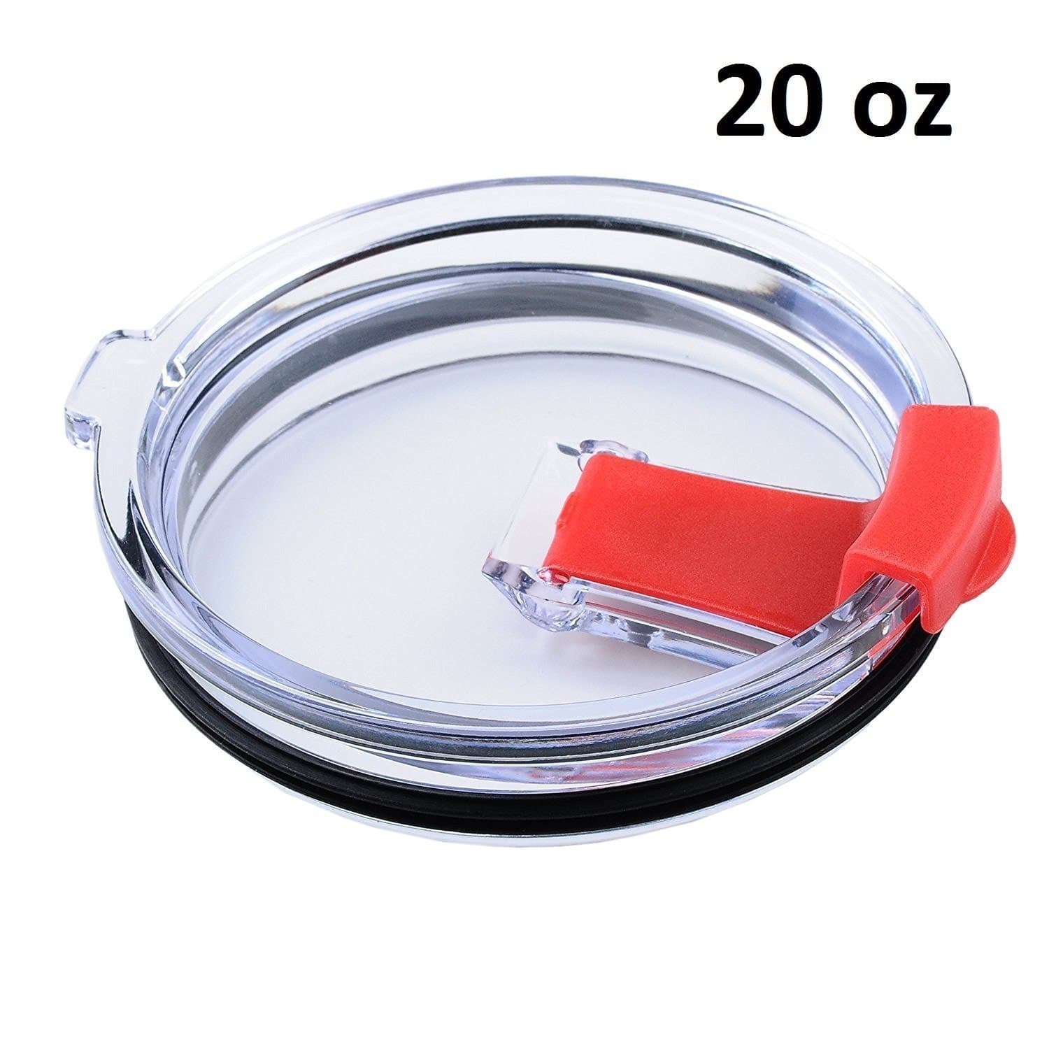 New 20oz Spill Proof Lid for Yeti, Ozark Trail and other tumblers (20oz, Red)
