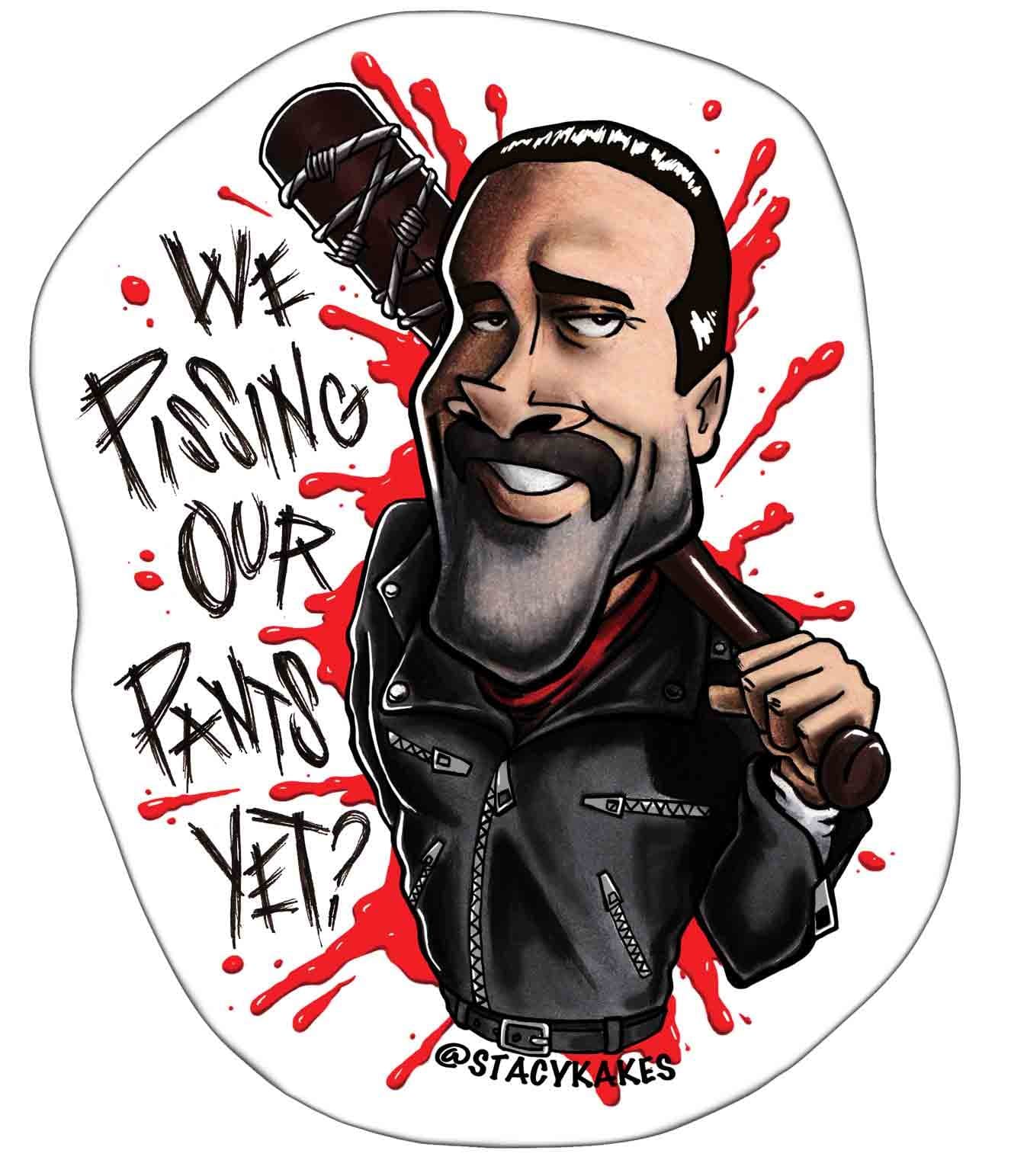 Leader of The Saviors, Negan Decal- for Cars, Laptops, and More! - Use Inside or Outside - Sicks to Any Flat Smooth Surface