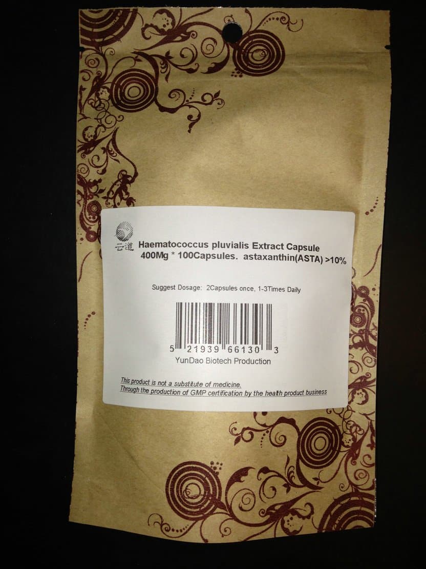 Pure Haematococcus pluvialis Extract Capsule,400Mg * 100 Capsules, astaxanthin (ASTA) > 5%, The Strongest antioxidants Supplement, Free Radical scavenging