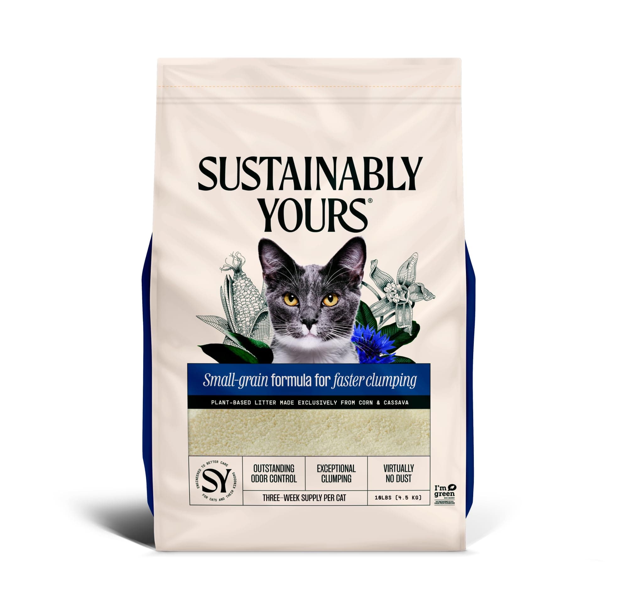 Sustainably Yours Natural Cat Litter, Multi-Cat Plus, 10 lbs