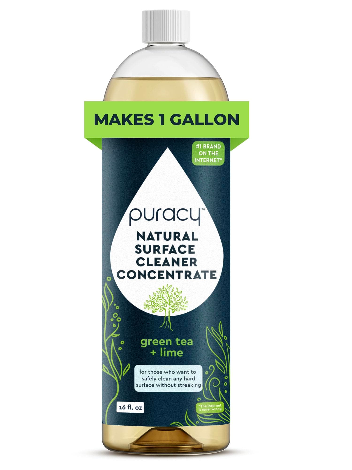 - Multi-Surface Cleaner Concentrate - Plant-Powered All Purpose Cleaner - Surface Cleaner Solution As Seen on TikTok (Green Tea + Lime, 16 fl oz, 1 Pack)