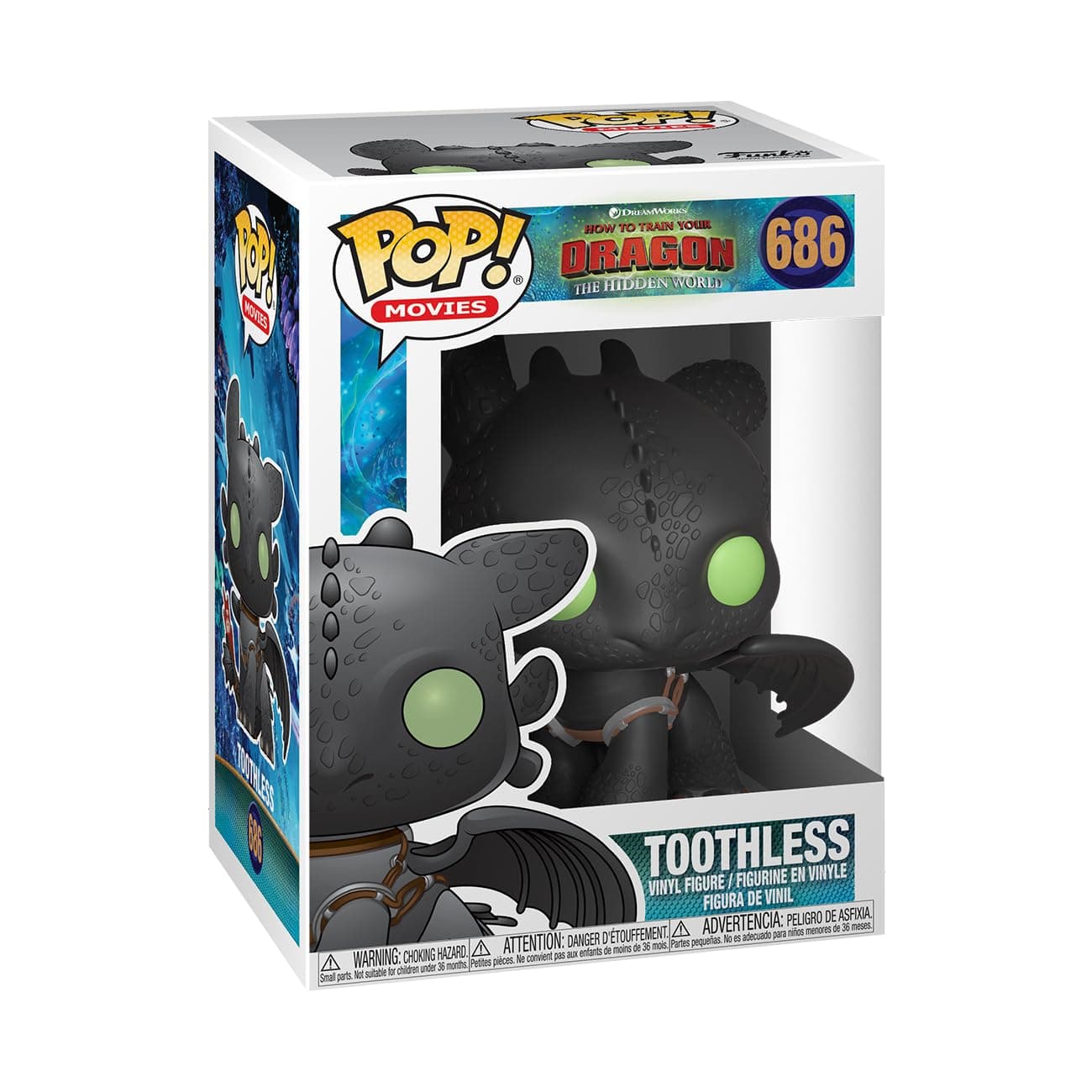 POP! Movies: How To Train Your Dragon 3 - The Hidden World - Toothless - Collectable Vinyl Figure - Gift Idea - Official Merchandise - Toys For Kids & Adults - Model Figure for Collectors