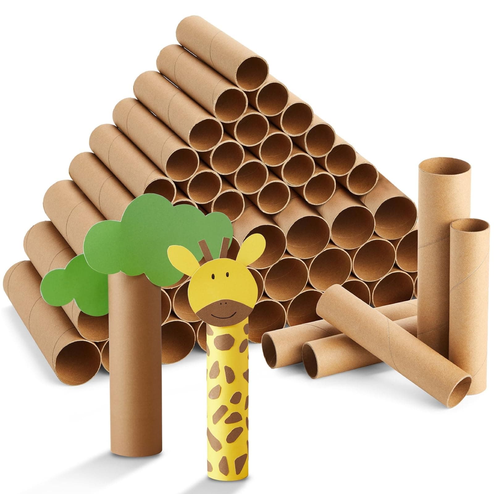 Bright Creations Brown Paper Cardboard Craft Tube Rolls (50 Pack)