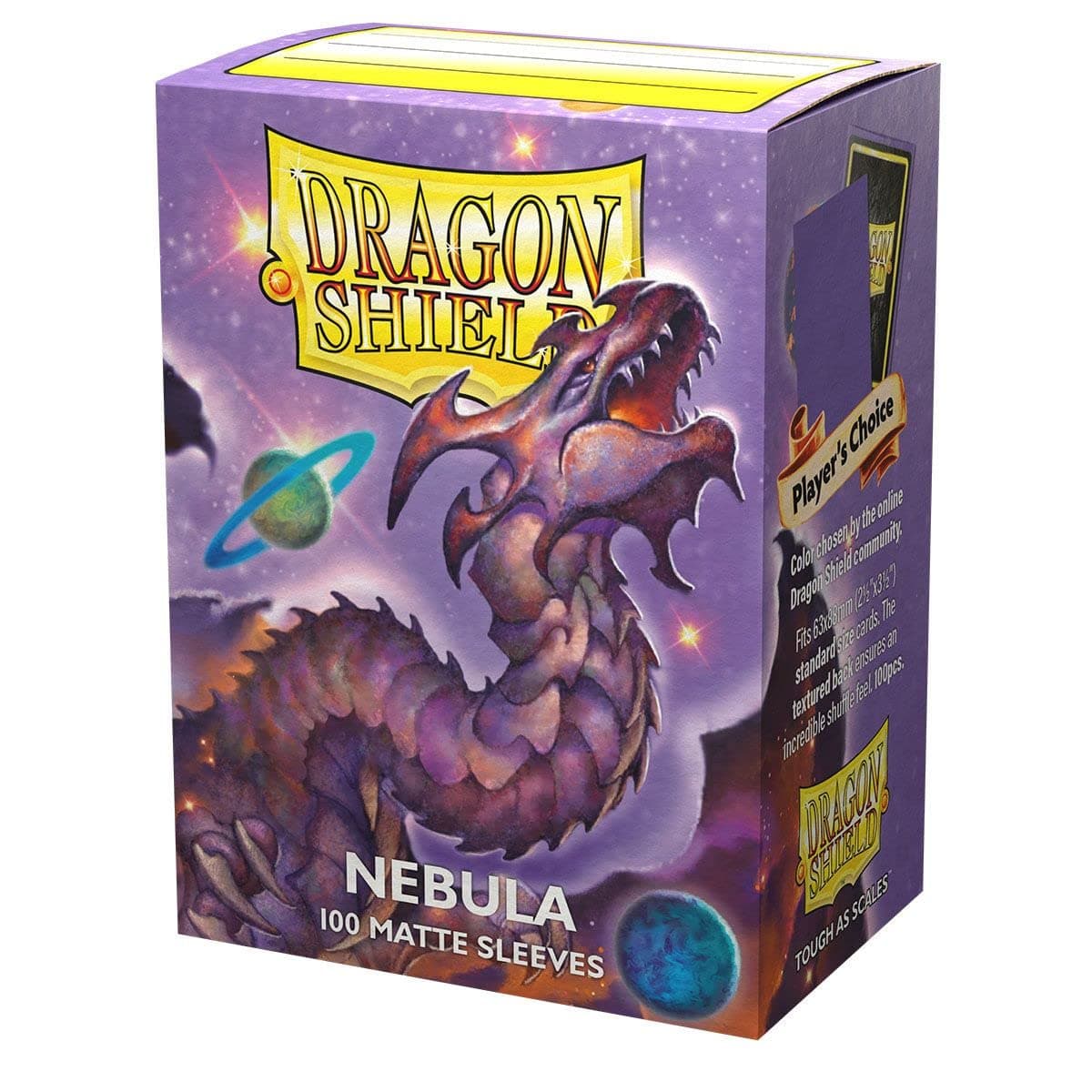 Card Game Dragon Shield Standard Size Sleeves – Matte Nebula 100CT - Card Sleeves are Smooth & Tough - Compatible with Pokemon, Yugioh, & Magic The Gathering Card Sleeves – MTG, TCG, OCG,AT-11054