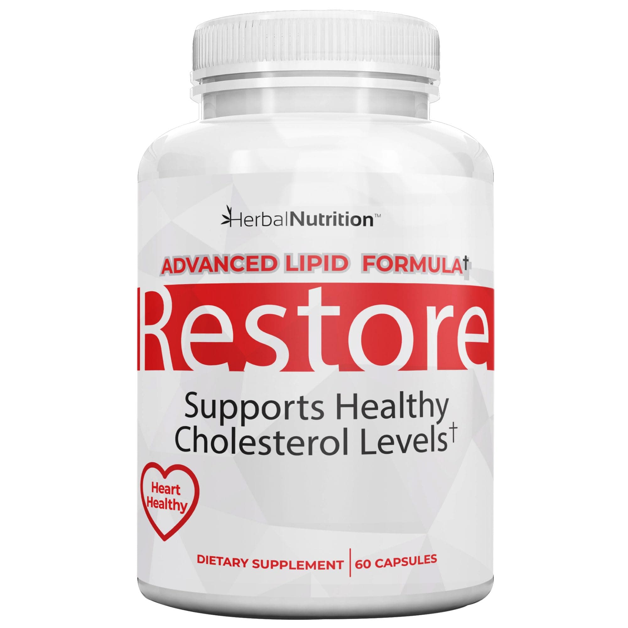 Restore - Supports Healthy Cholesterol, Red Yeast Rice, Grape Seed, Folic Acid for Advanced Lipid Control, All-Natural Bio-Actives, Help Promote Healthy Cholesterol and a 90 Day Guarantee (1)