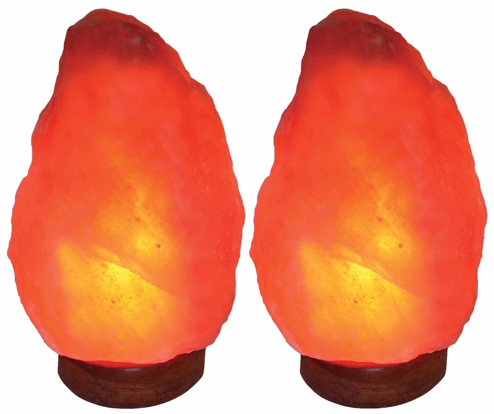 Himalayan Salt Lamp Natural Air Purifier Ionic Rock Light Crystal Lot Of 2, 2 - 4 Lbs