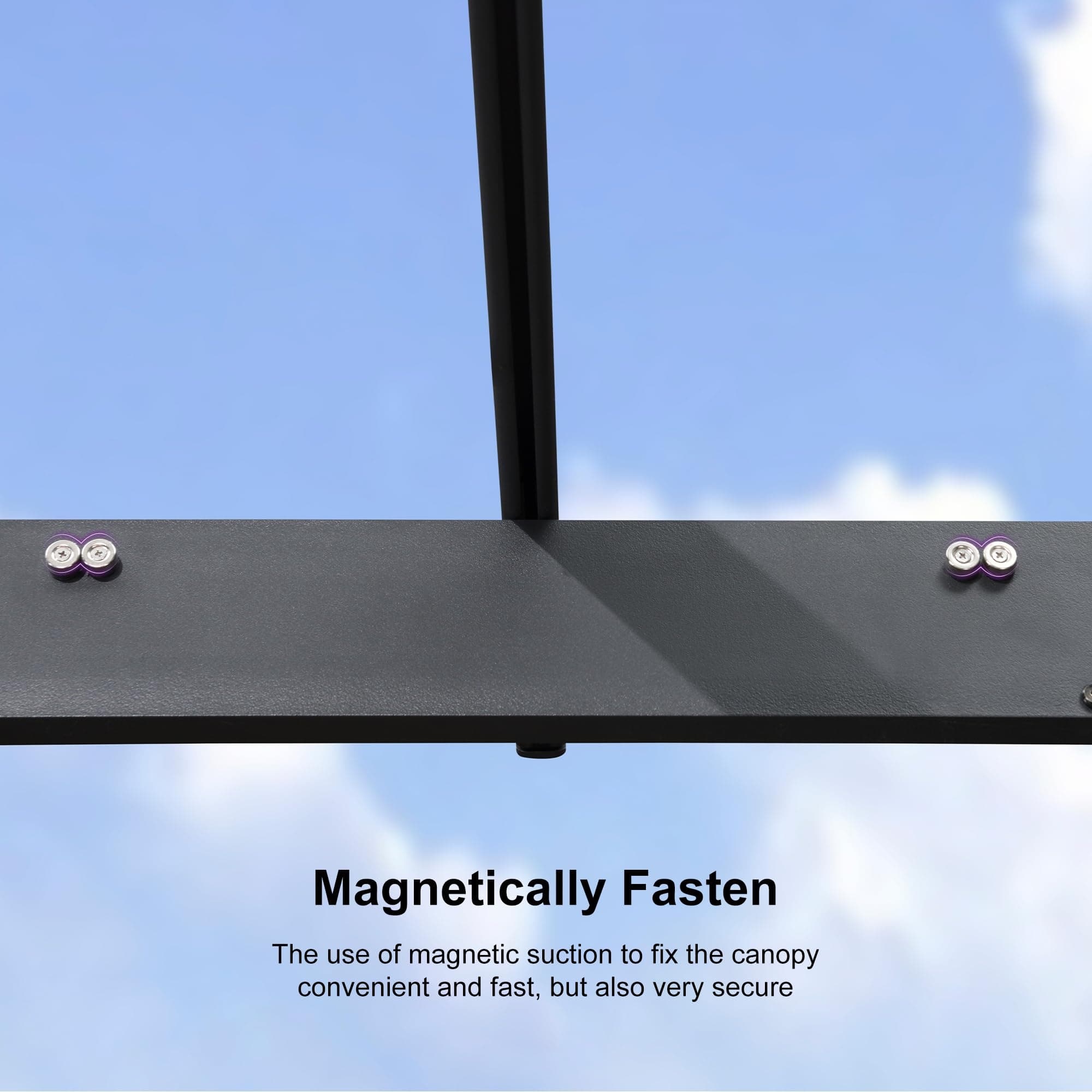 PURPLE LEAF Outdoor Retractable Pergola with Sun Shade Canopy 10' x 10' Patio Aluminum Pergola Shelter for Backyard Deck Garden Modern Metal Pergola, Beige