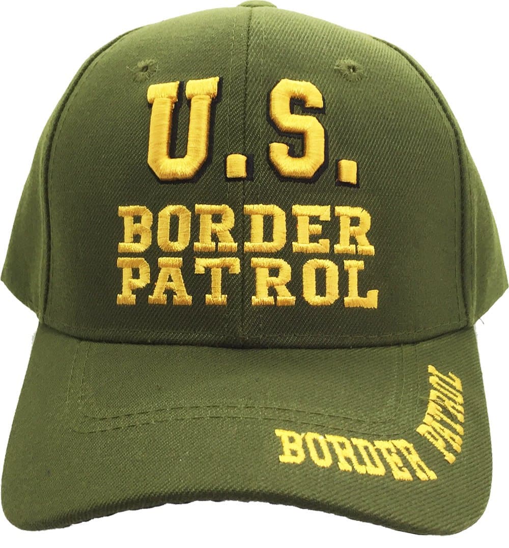 Green US Border Patrol Embroidered Hat USA Ball Cap
