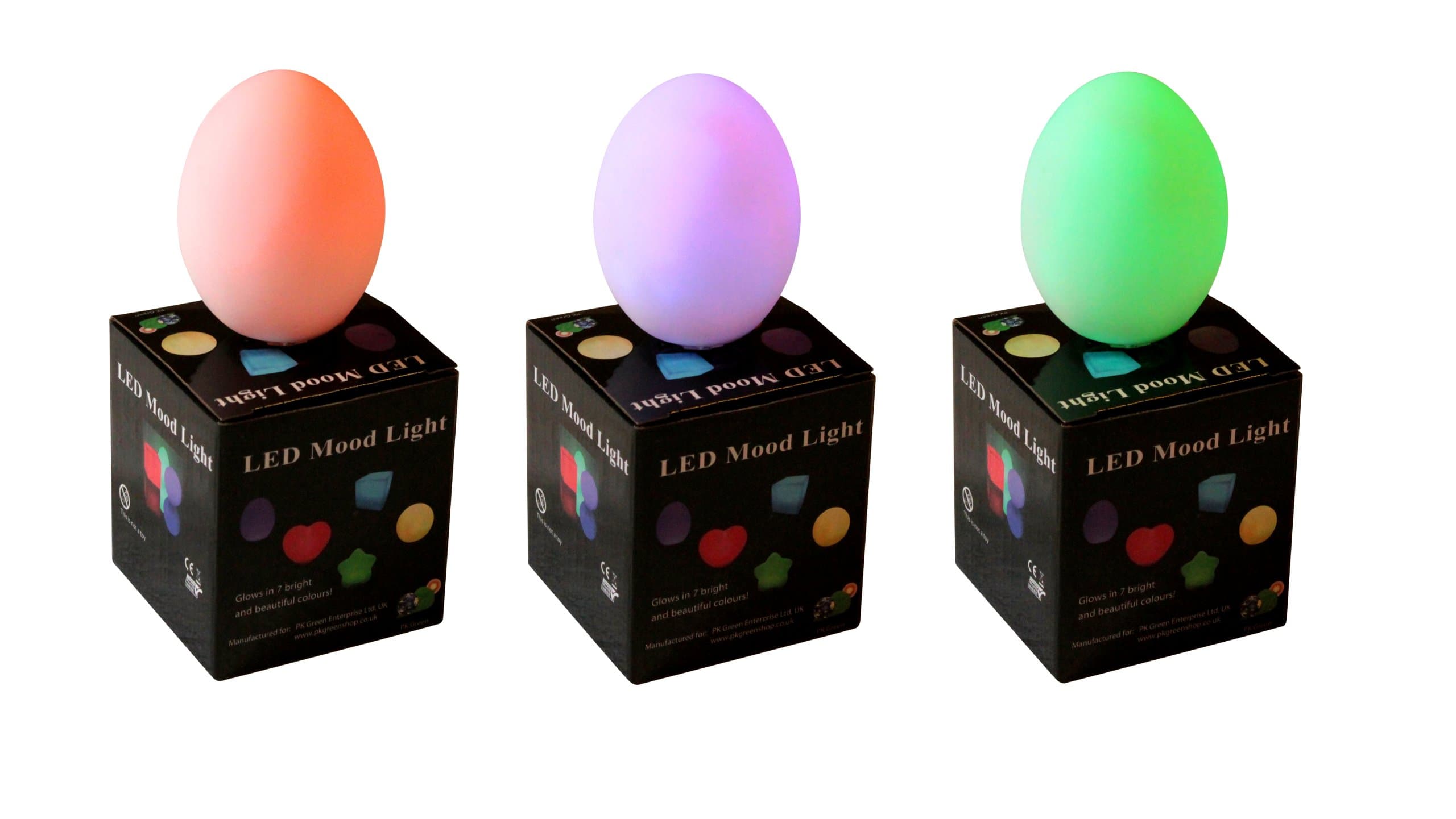 PK Green Egg LED Mood Lights Set of 3