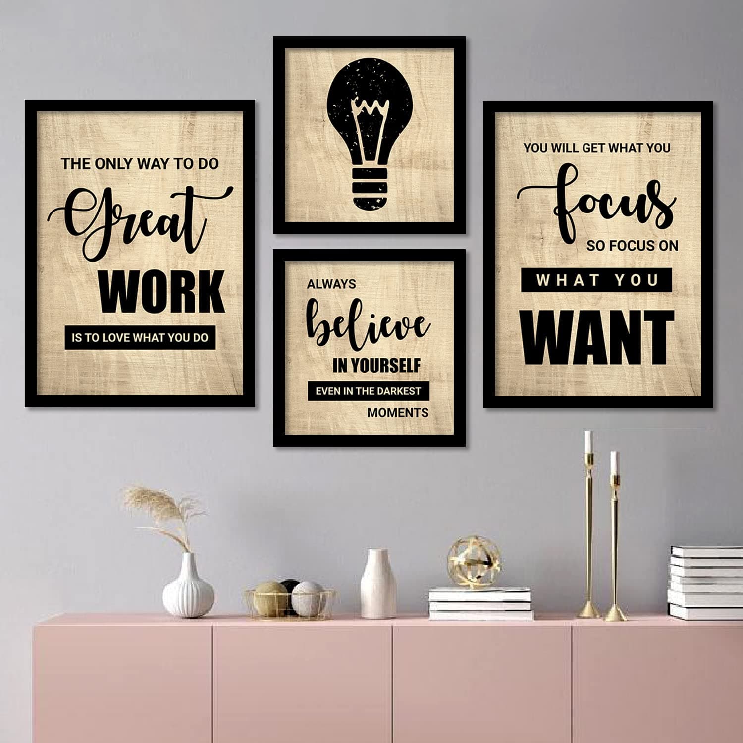 Kotart - Framed Posters for Home and Office Wall Decor - Motivational Quotes Wall Frame for Decoration - Inspirational Quotes Posters with Frame for Living Room ( 11 x 14 inch , Framed )