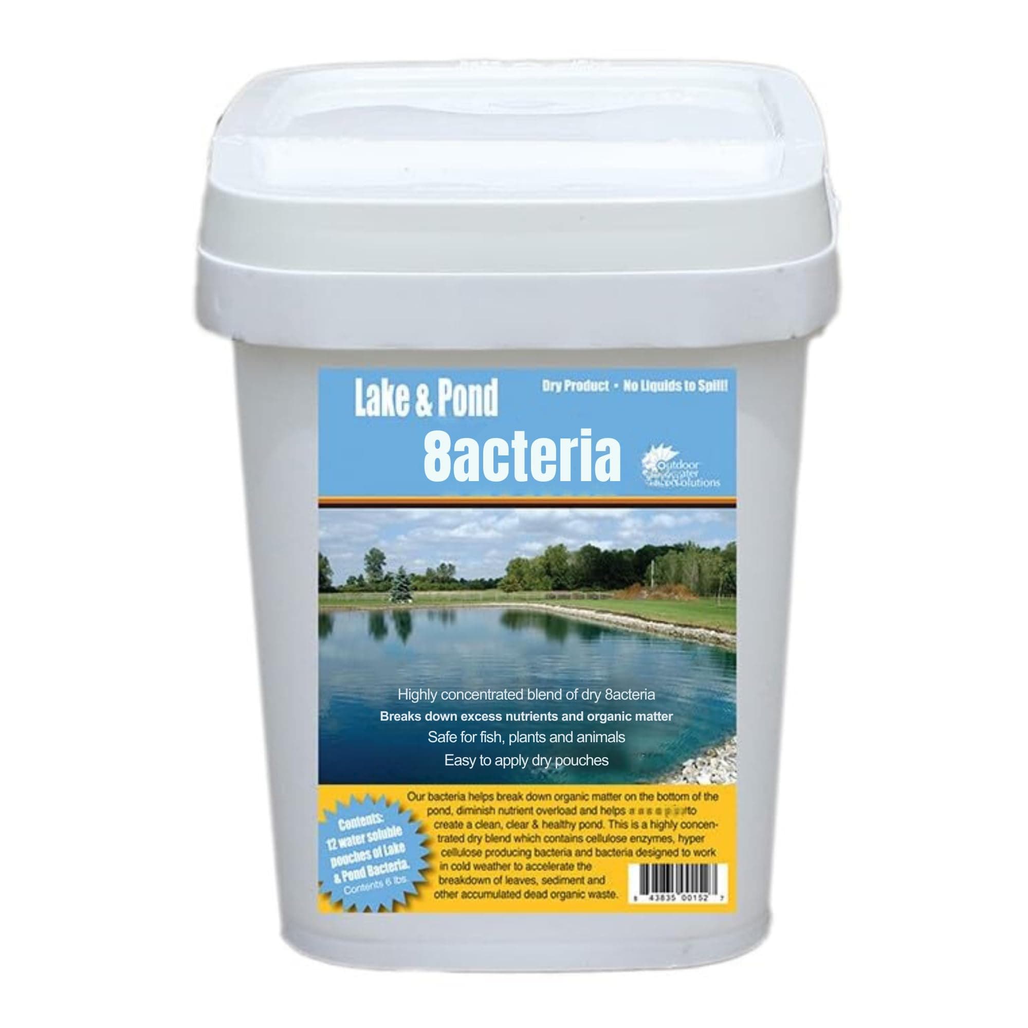 Lake & Pond Packs 12lb. | 24 Dissolvable Packs | Naturally Cleans Pond