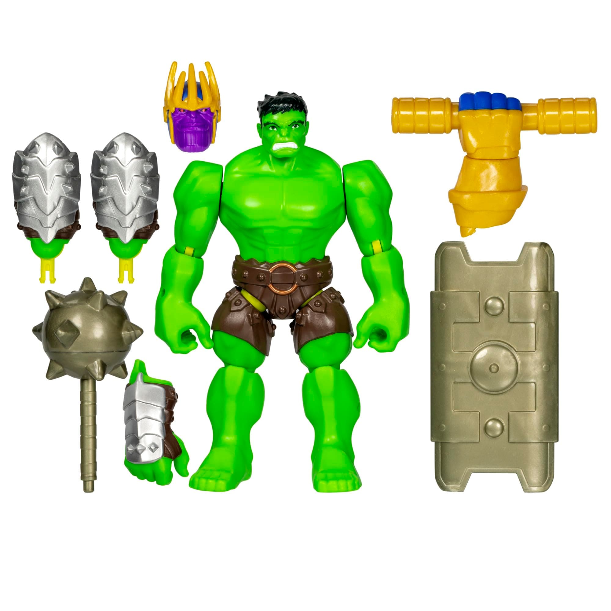 Marvel MixMashers Hulk Custom Avengers Deluxe Mix-and-Match Action Figure & Accessories, 5-Inch-Scale Super Hero Toys for Kids Ages 4+