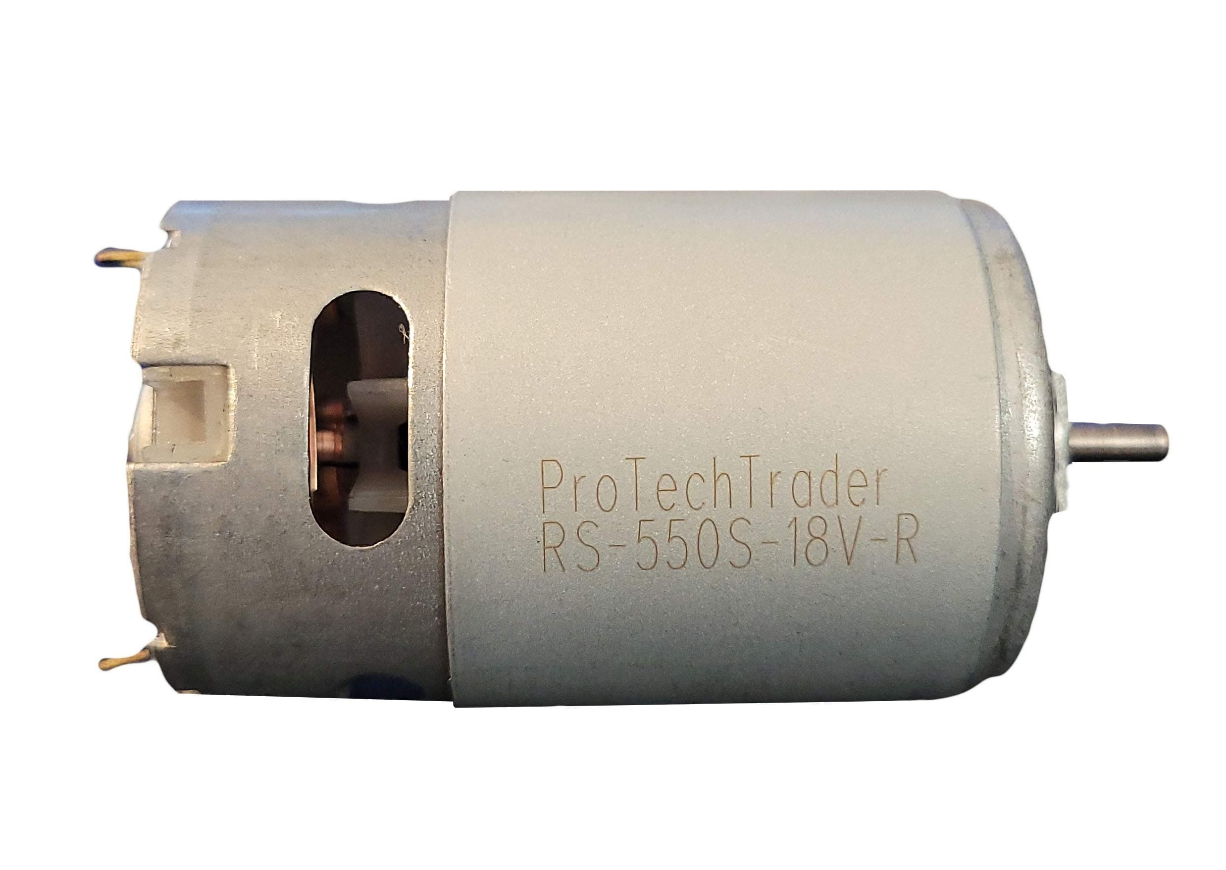 RS-550s 18v (12v - 20 Volts) DC Motor Round Shaft - High Power & Torque for DIY Electric/Electronic Projects, Drills, Robots, RC Vehicals, Remote Controlled Cars/Robot, Saw Repair/Replacement Engine