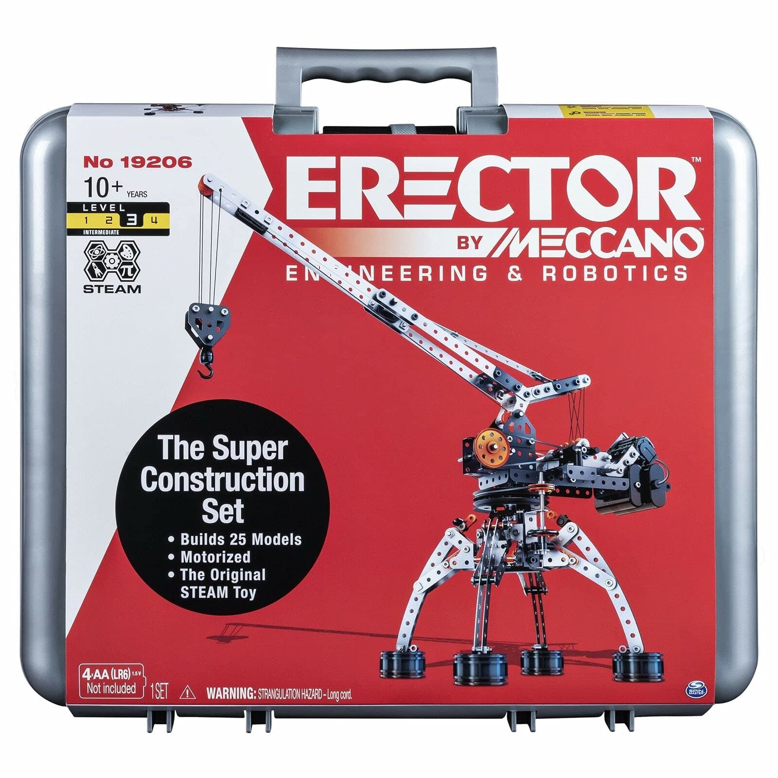 Erector Super Construction 25-in-1 Motorized Building Set, Steam Education Toy, 638 Parts, for Ages 10+