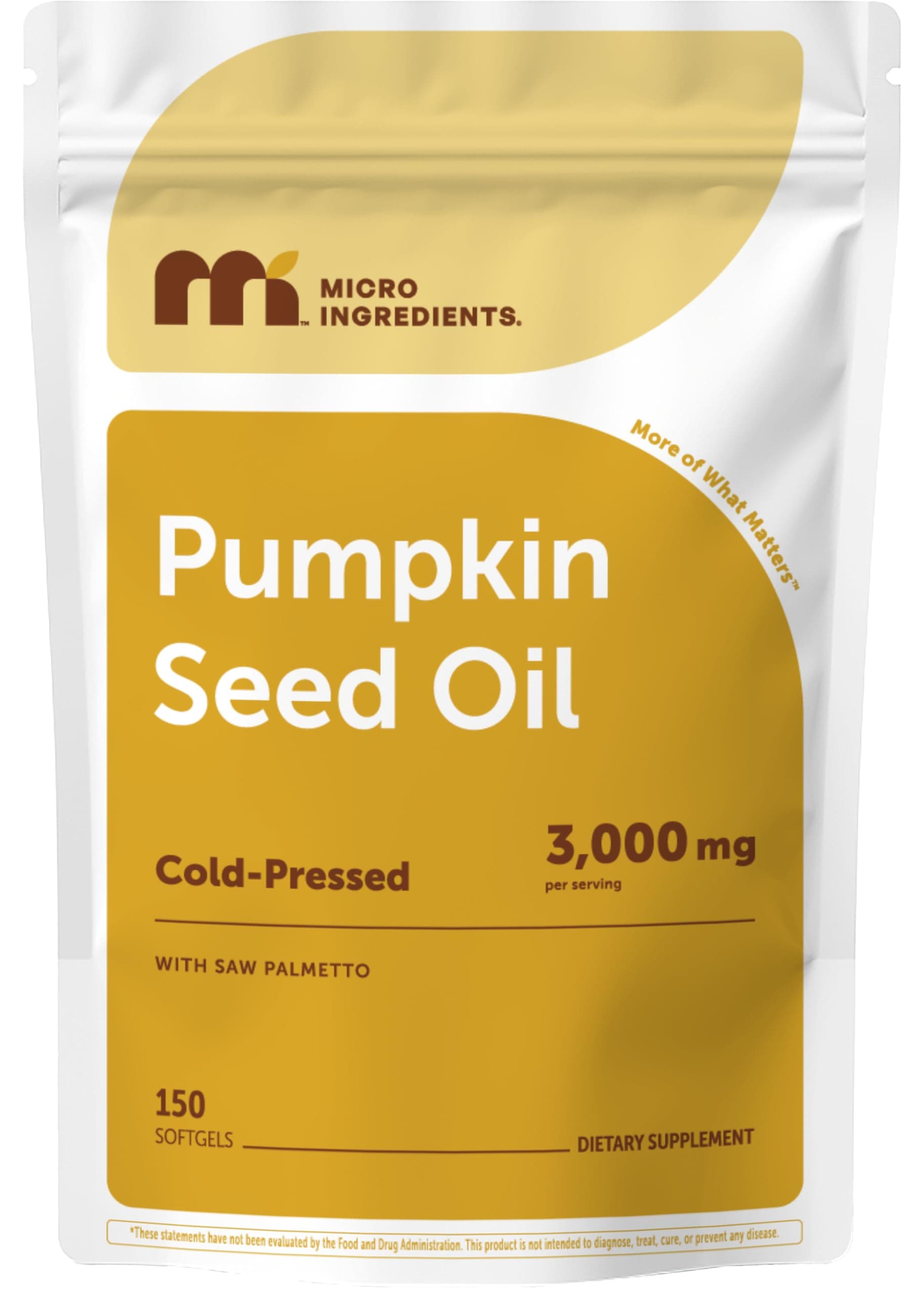 Pumpkin Seed Oil with Saw Palmetto, 150 Softgels | Cold Pressed, Pure Virgin Oil, Essential Fatty Acids, & Phytosterols | Natural Herbal Supplement | Non-GMO