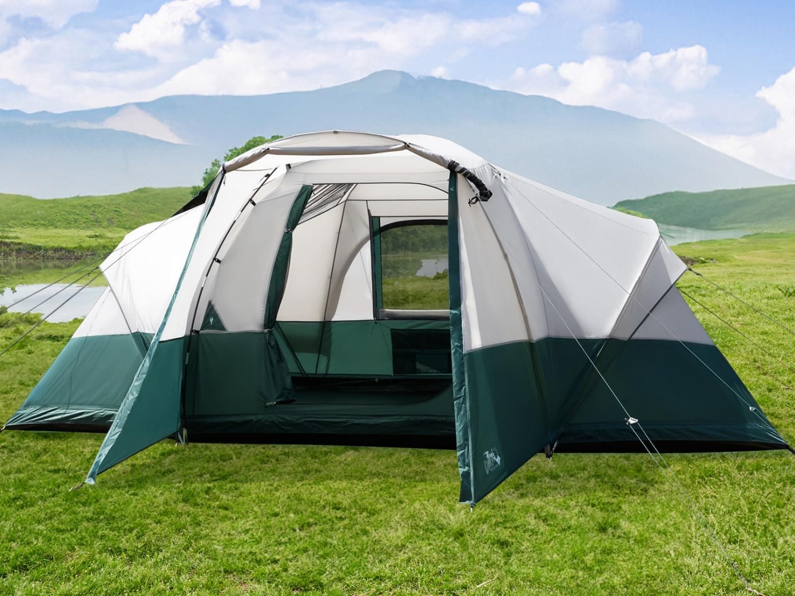 6/8/10/11 Person Camping Tent with Porch, Family Tents for Camping, Big Dome Tunnel Tent includes Rainfly, Easy Setup Large Tents for Outdoor Camping, Reflective Windproof Rope, Large Vestibule