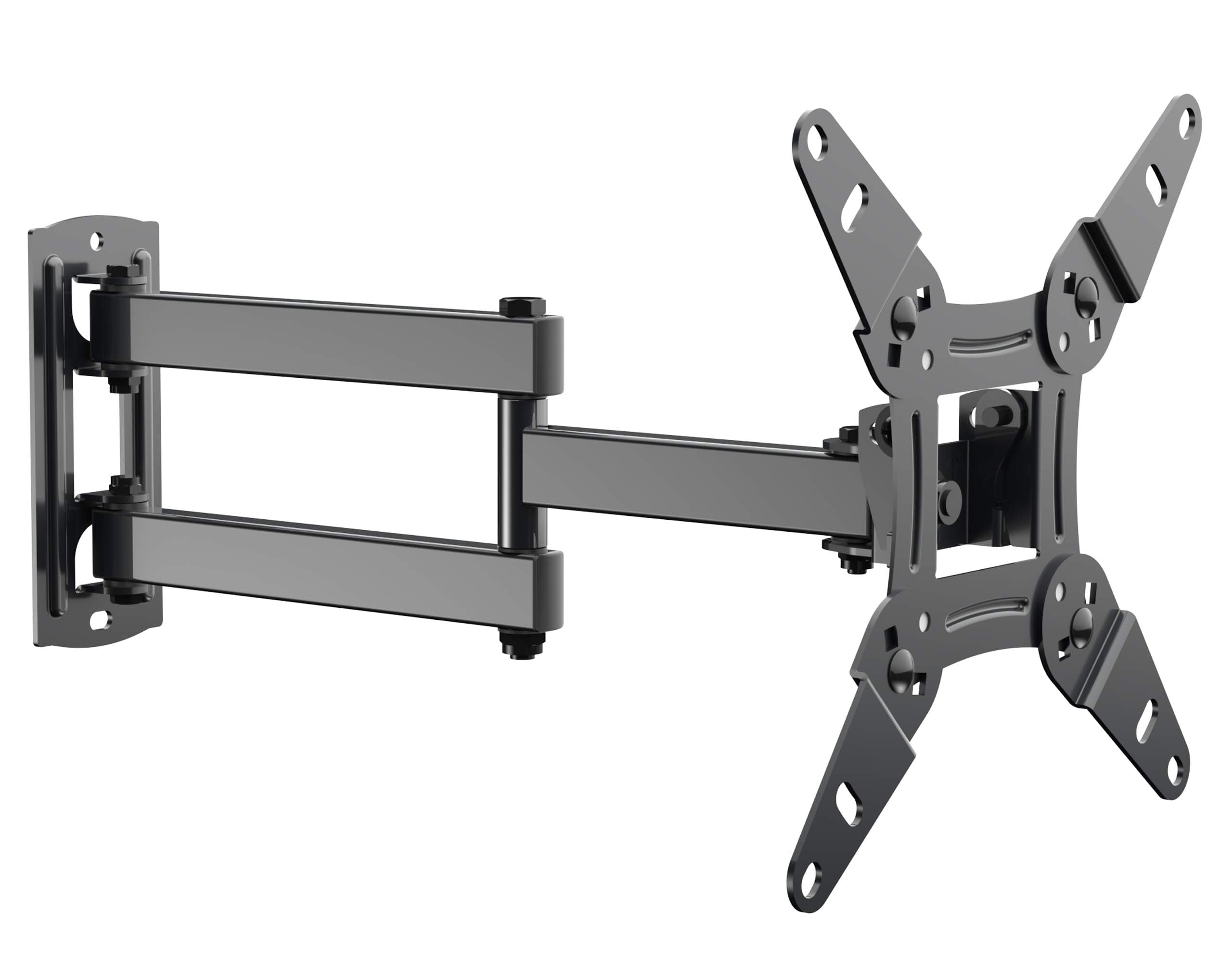 EVERVIEWFull Motion TV Monitor Wall Mount Bracket Articulating Arms Swivel Tilt Extension Rotation for Most 13-42 Inch LED LCD Flat Curved Screen Monitors & TVs, Max VESA 200x200mm up to 44lbs
