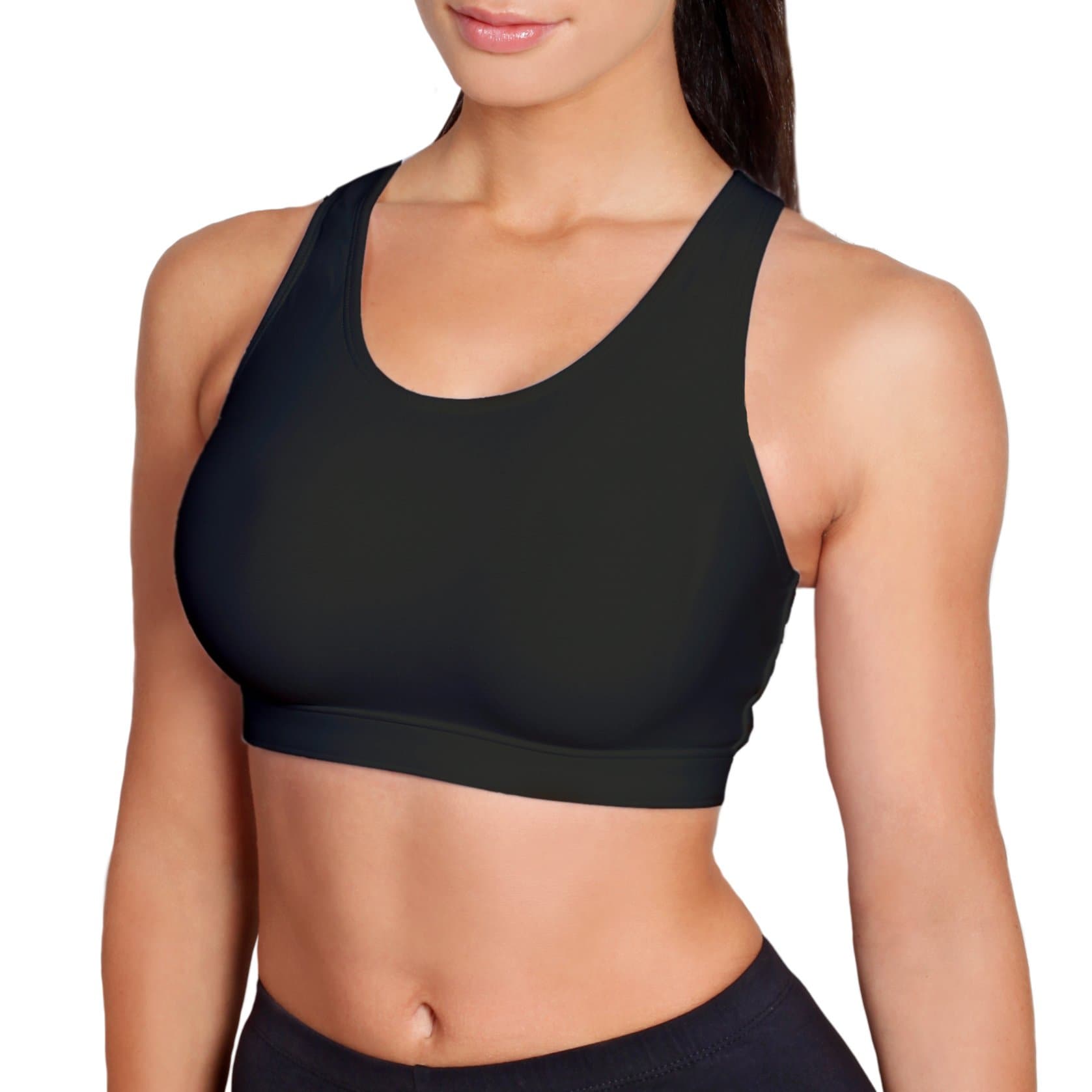 SportjockWomen's Sj1652 Sports Bra, Black, L UK