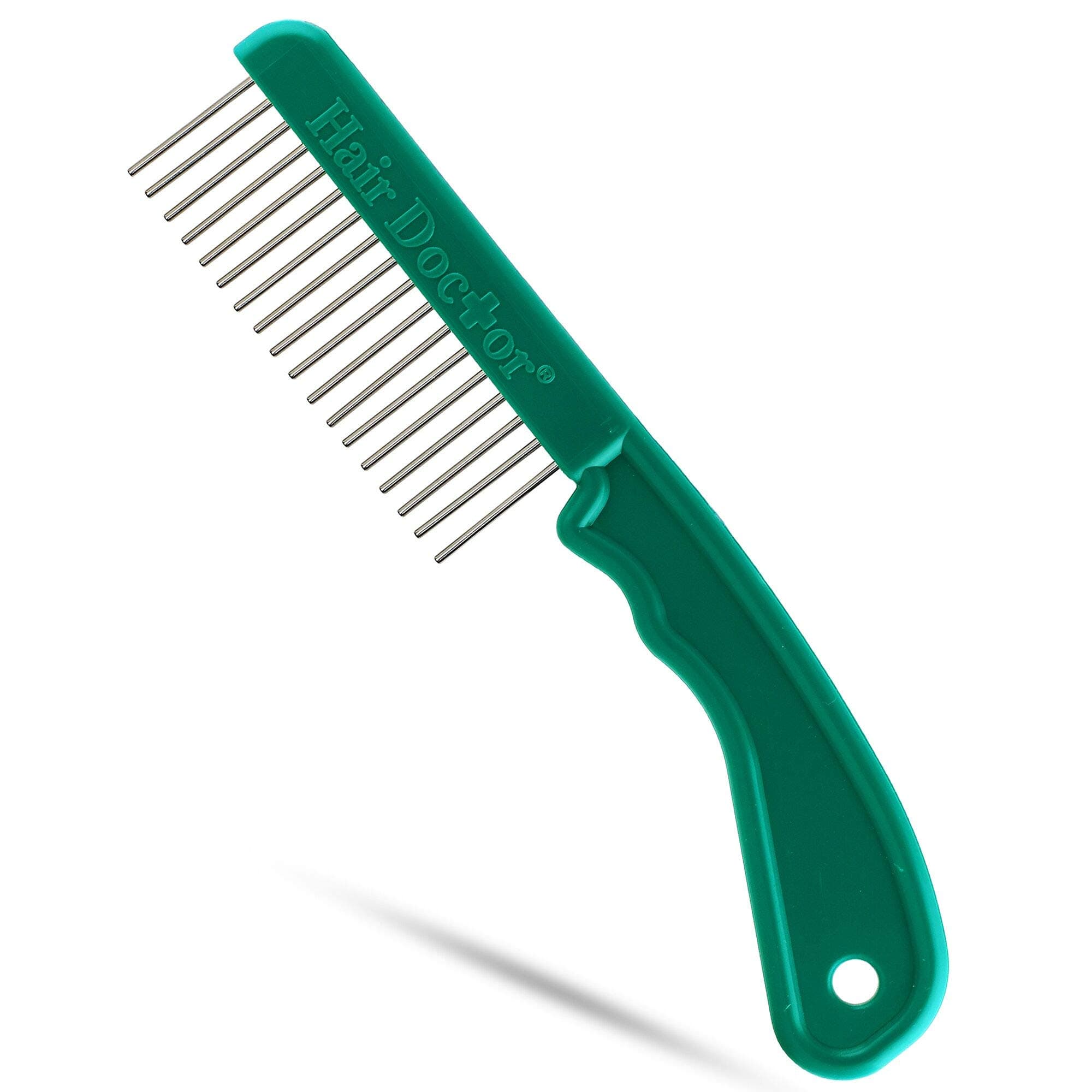 The Hair Doctor Extra Long Tooth Hair Comb 1¼ Inch - With Handle