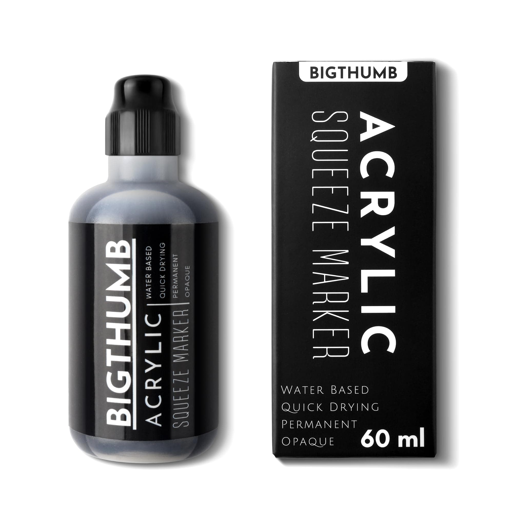 Black Graffiti Mop Paint Marker, Water-Based Drip Mop, Fade Resistant graffiti markers for Tagging, Drawing, and Painting Murals, Canvas, Metal, Glass, Paper, and Wood