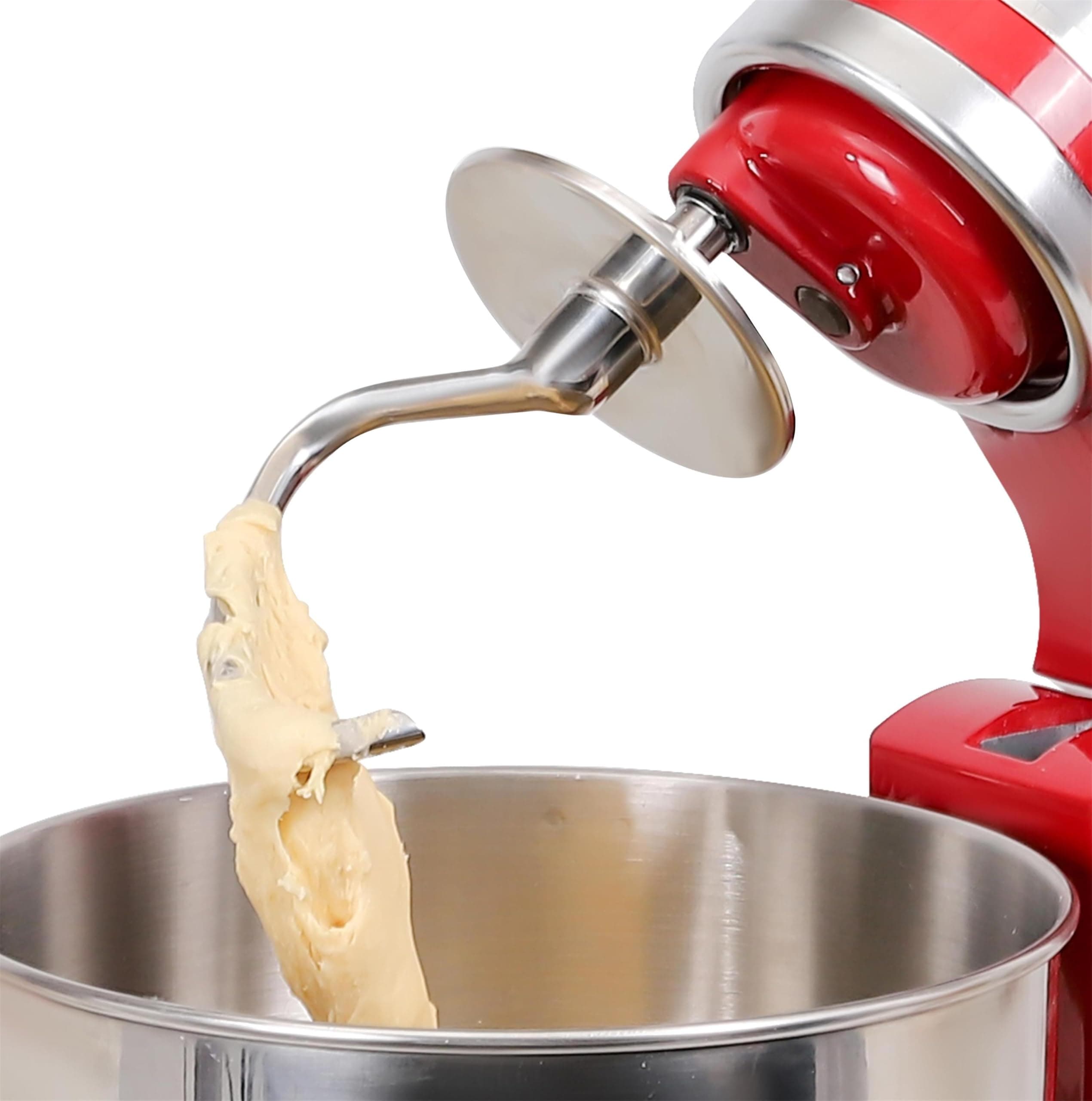 Stainless Steel Dough Hook for KitchenAid Tilt-head & 4.5-5 Qt Mixers, Dishwasher Safe, Polished Metal Kneading Attachment Replacement