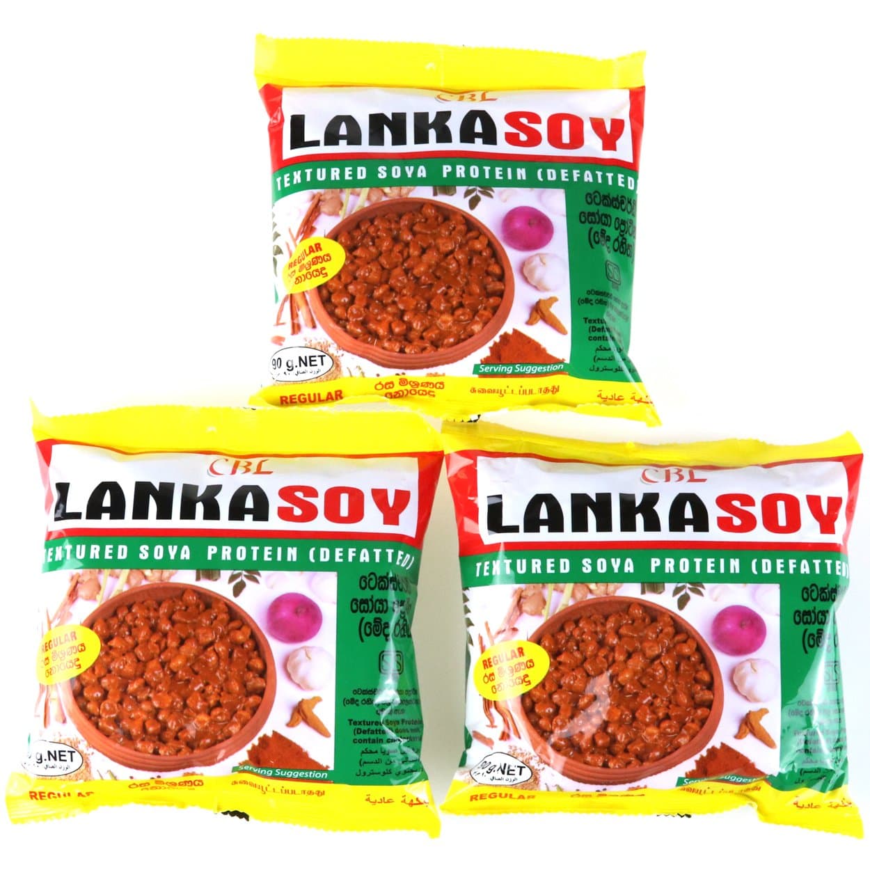 LankasoyRegular Soy Nuggets (Unflavored) 90g (Pack of 3)