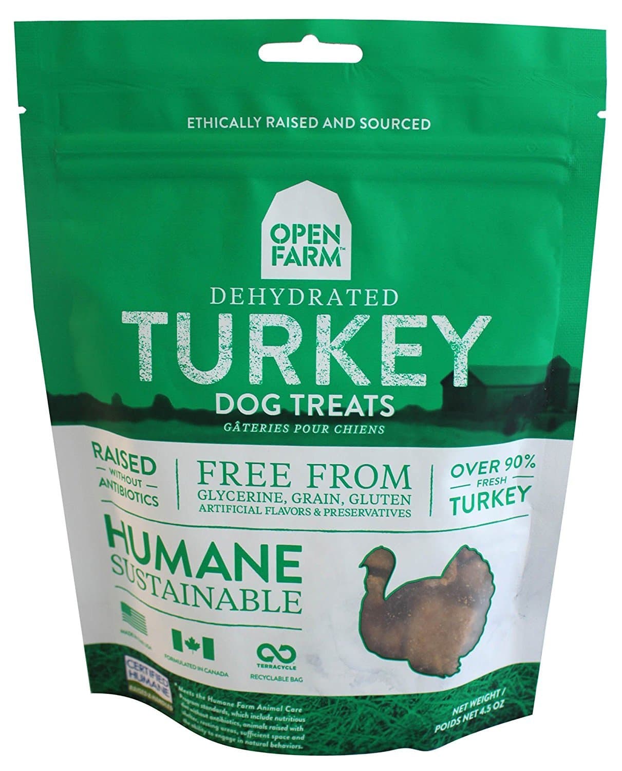 Dehydrated Turkey Dog Treats 4.5 Ounces