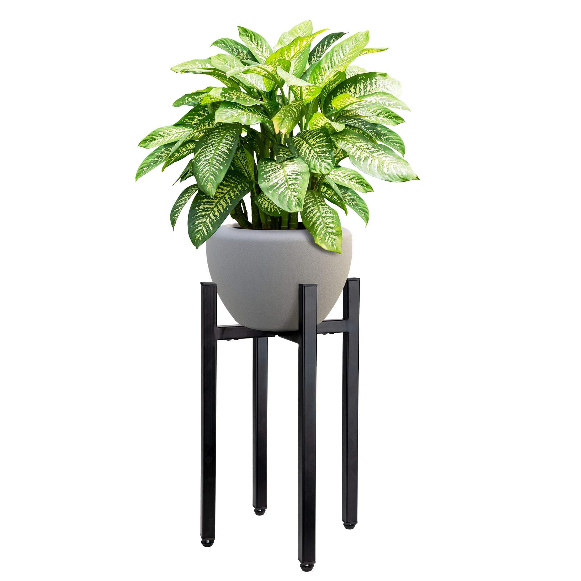 Tall Plant Stand for Indoor Plants Tall Fits Pots Up to 8-12 inches, Adjustable Metal Plant Stand Outdoor with Mid Century Design, No Wobble Pot Stand (Pot Not Included)
