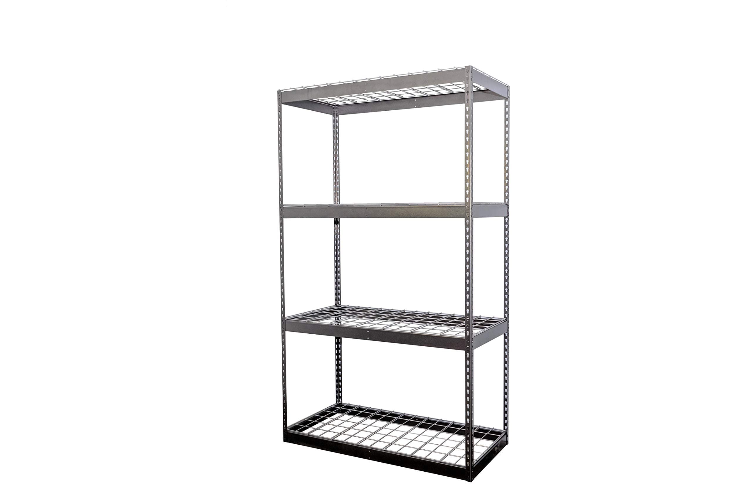 SafeRacks Garage Storage Rack - Hammertone | Steel Shelving Unit | 2'D x 4'W x 7'T