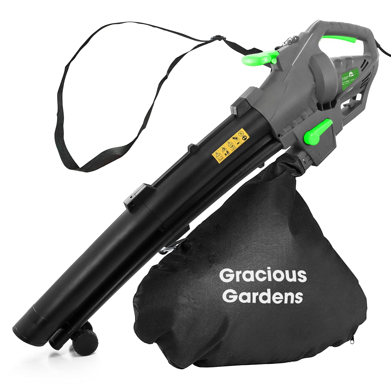 Leaf Blower Garden Vacuum and Shredder, 35L Leaf Collection Bag, 3000W 10m Cable Lightweight Design, Leaf Vacuum, 10:1 Shredding Ratio